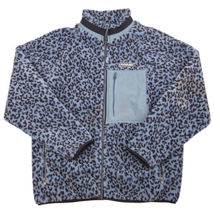 Pleasures Blue Leopard Fleece Jacket PRE-OWNED