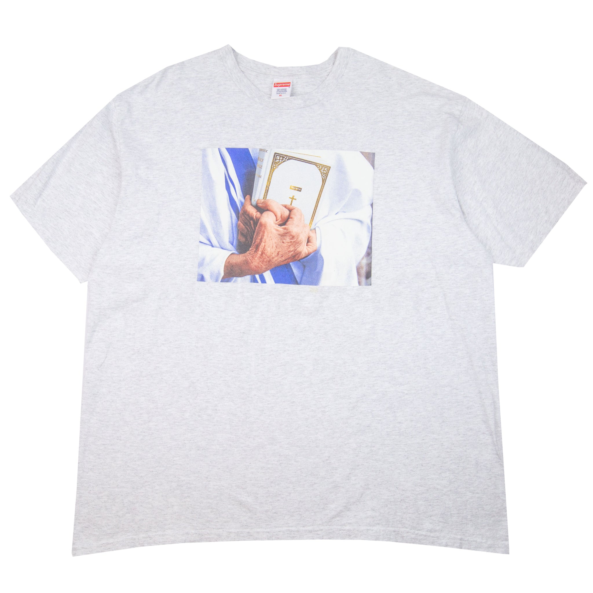 Supreme Grey Pope Bible Tee PRE-OWNED