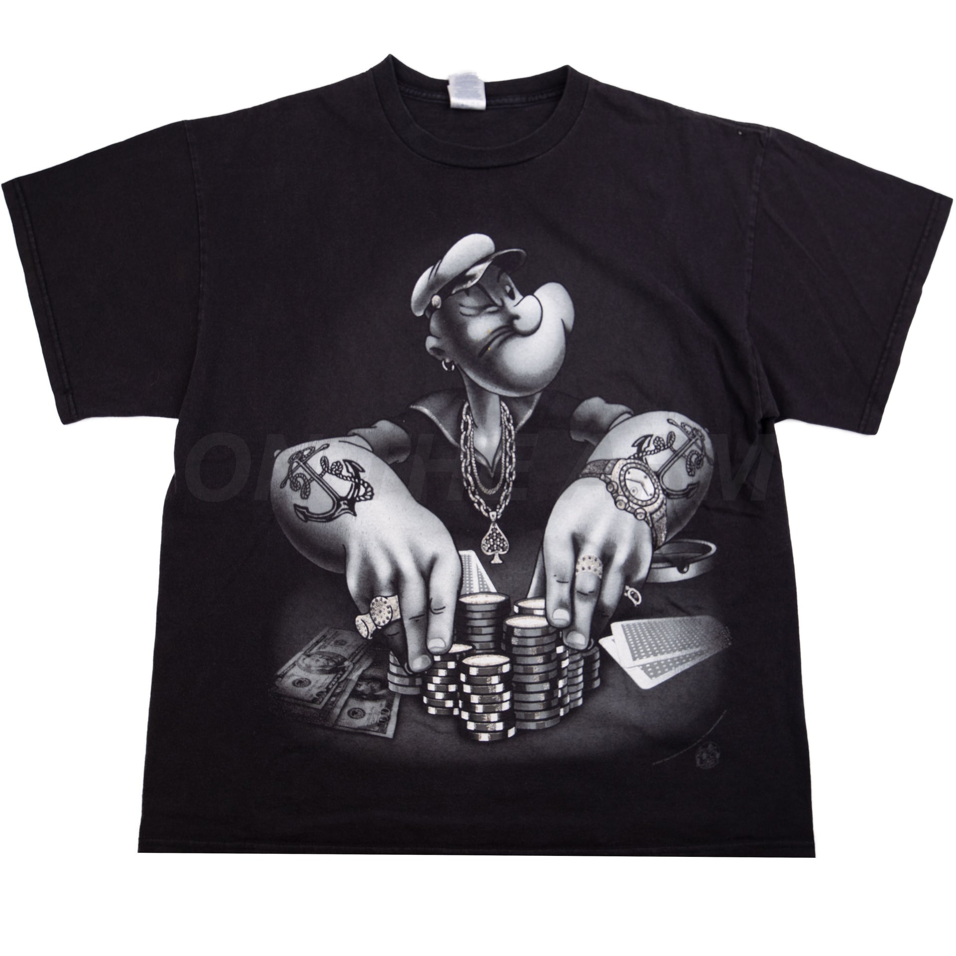 Vintage Black Popeye All In Tee (2000's)