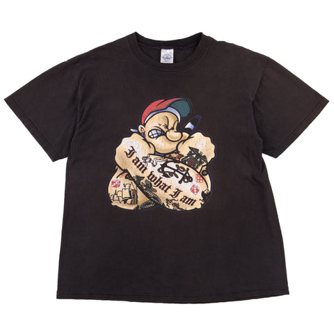 Vintage Black Popeye I Am What I Am Tee