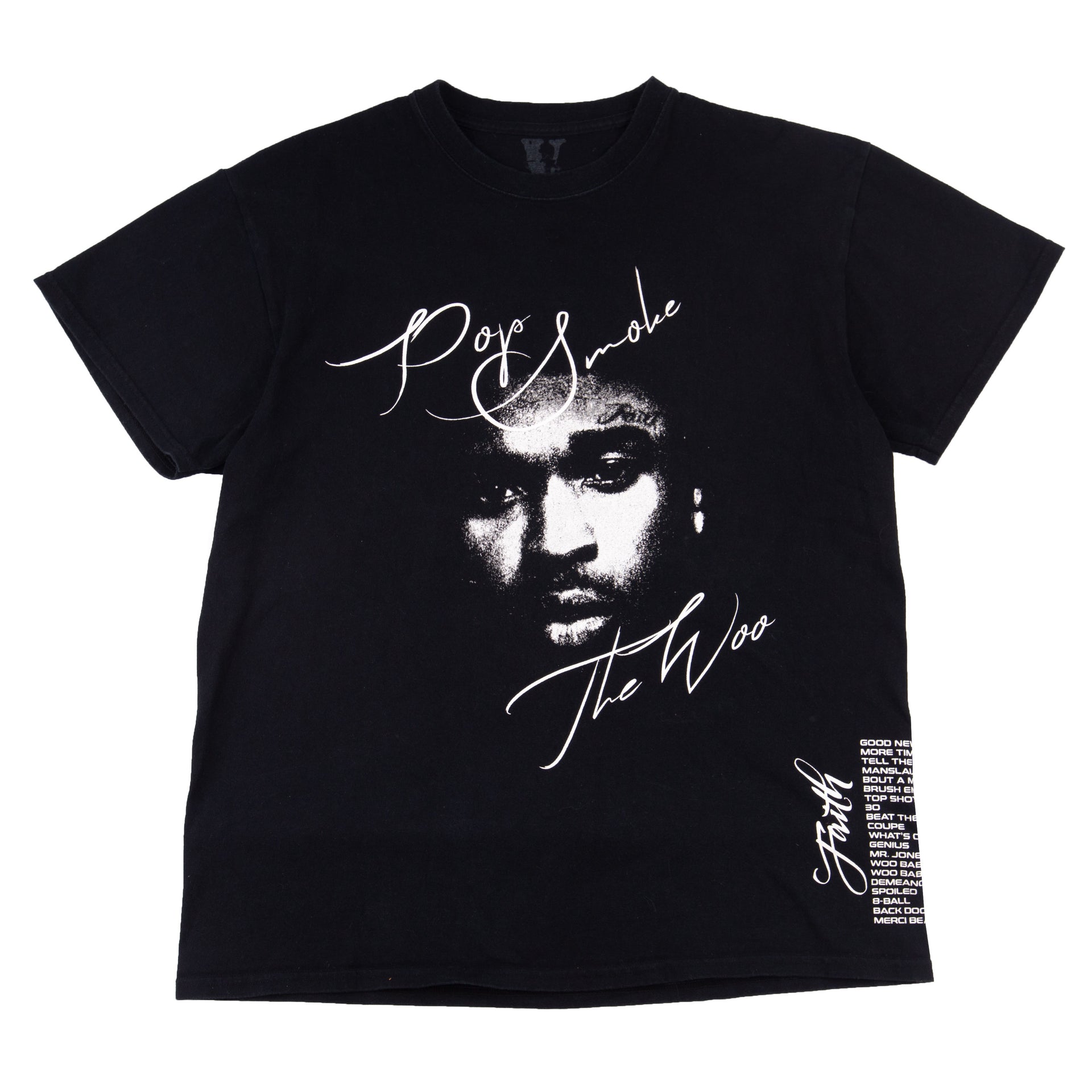 VLONE Black Pop Smoke The Woo Tee PRE-OWNED