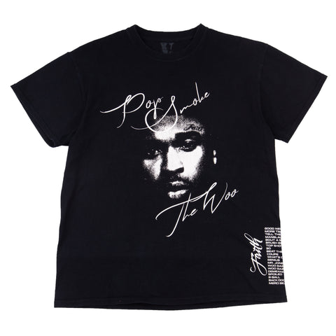 VLONE Black Pop Smoke The Woo Tee PRE-OWNED