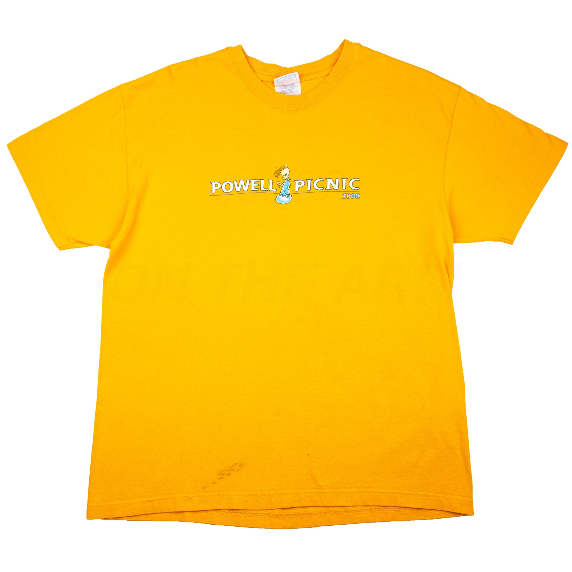 Vintage Yellow Powell Peralta Picnic Tee (2000)