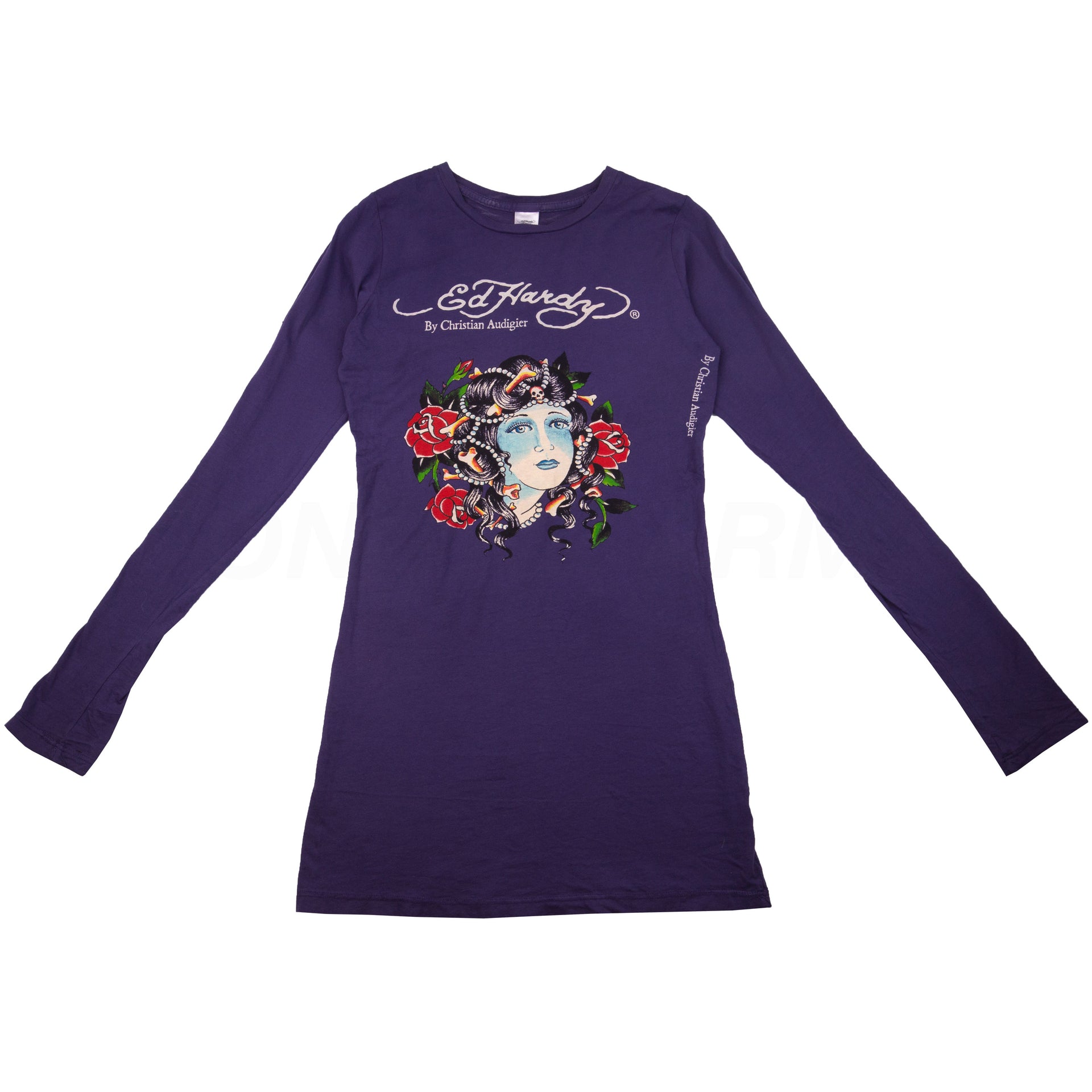 Vintage Dark Purple Ed Hardy Geisha L/S (2000's)