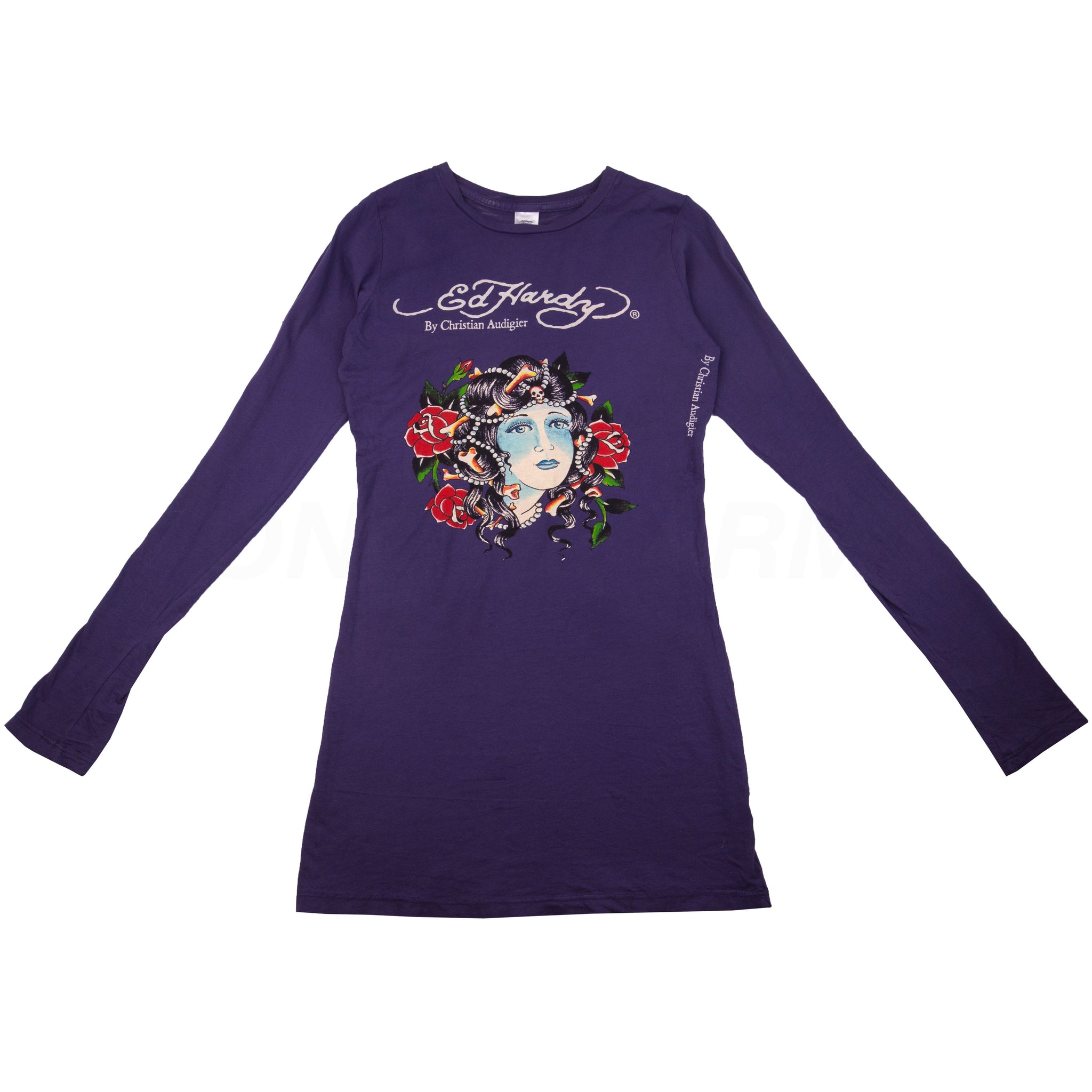 Vintage Dark Purple Ed Hardy Geisha L/S (2000's)