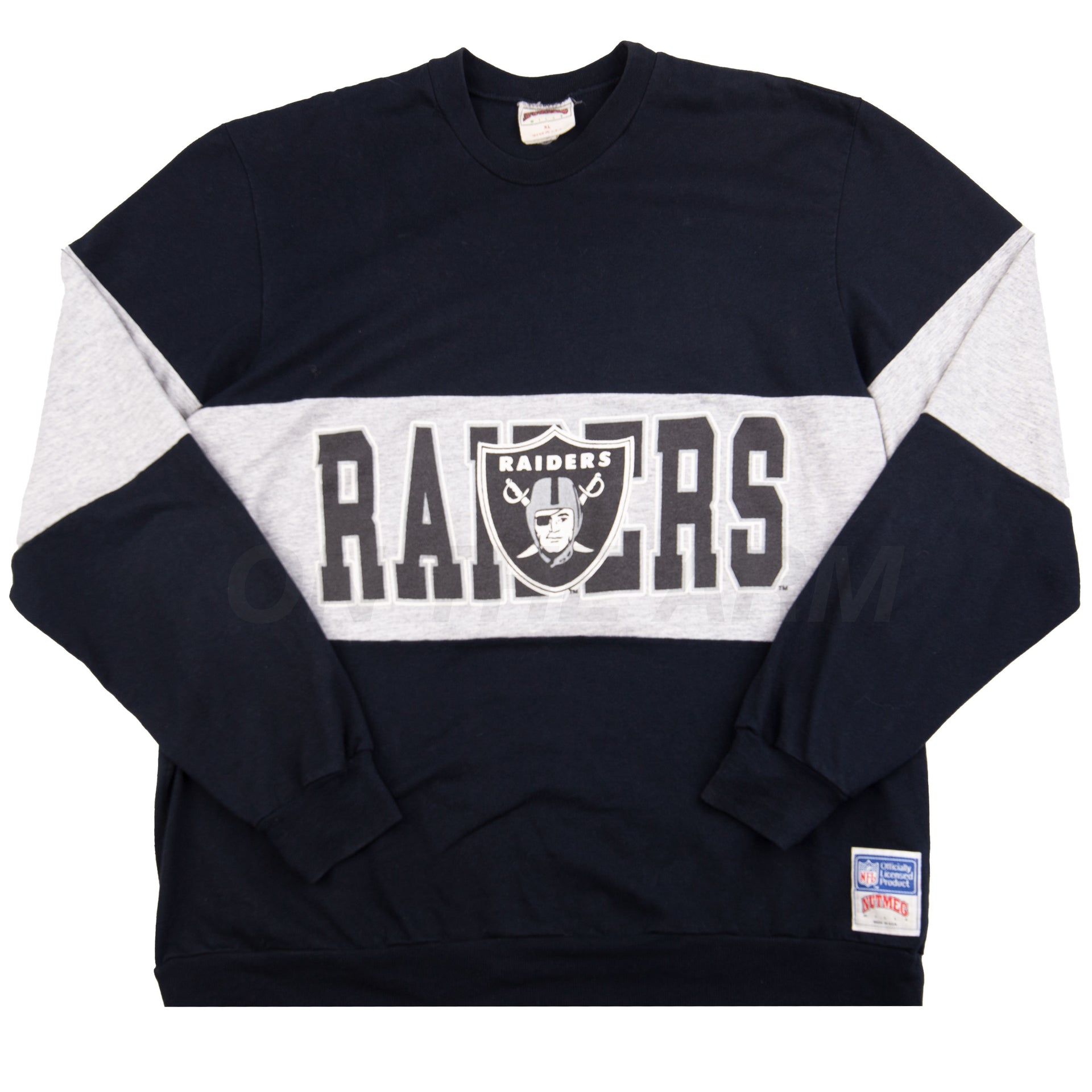 Vintage Black Nutmeg Raiders L/S Crew (1990's)