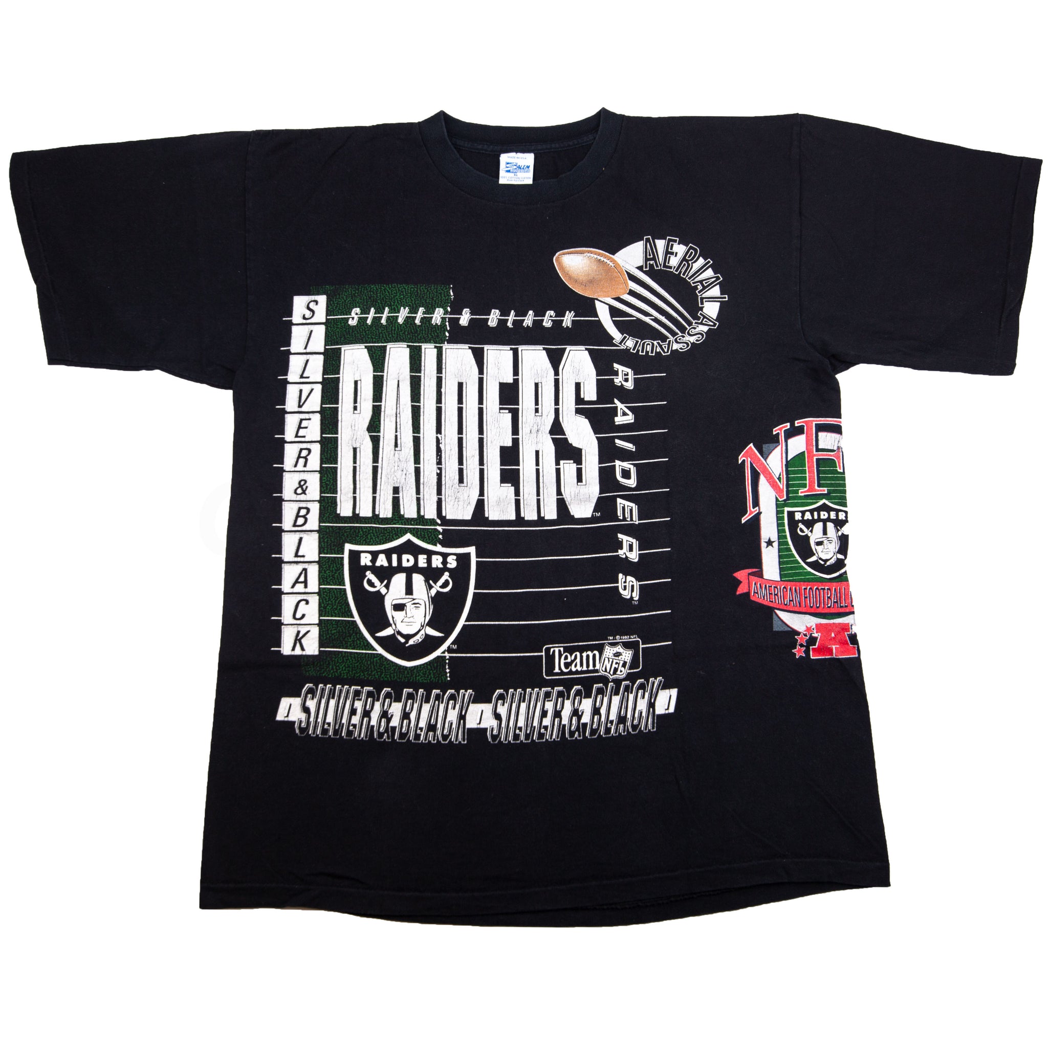 Vintage Black Raiders Aerial Assault Tee (1992)