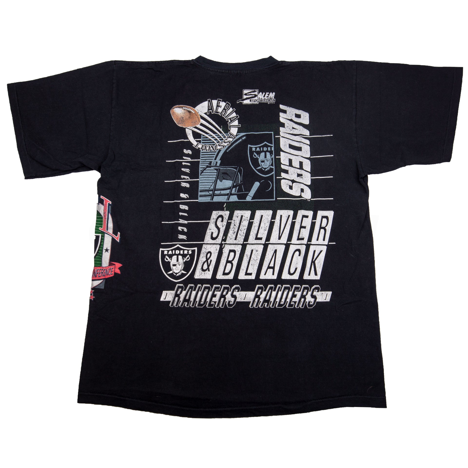 Vintage Black Raiders Aerial Assault Tee (1992)