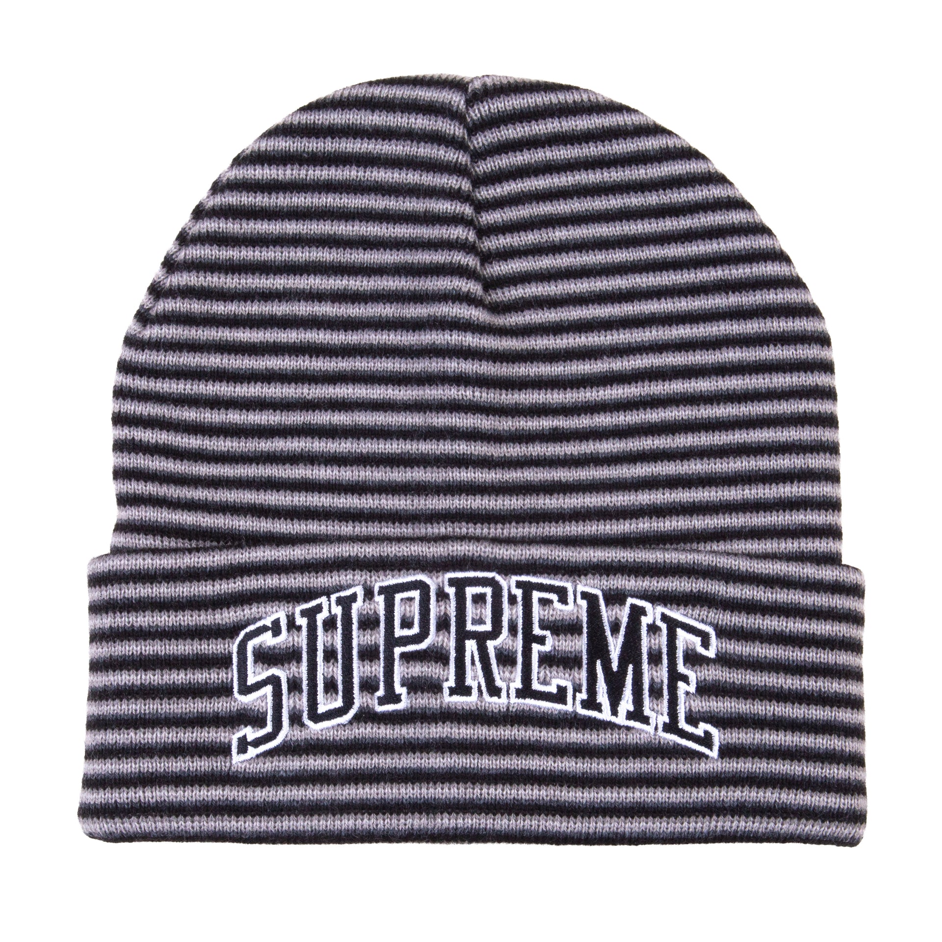Supreme Black Rainbow Stripe Beanie