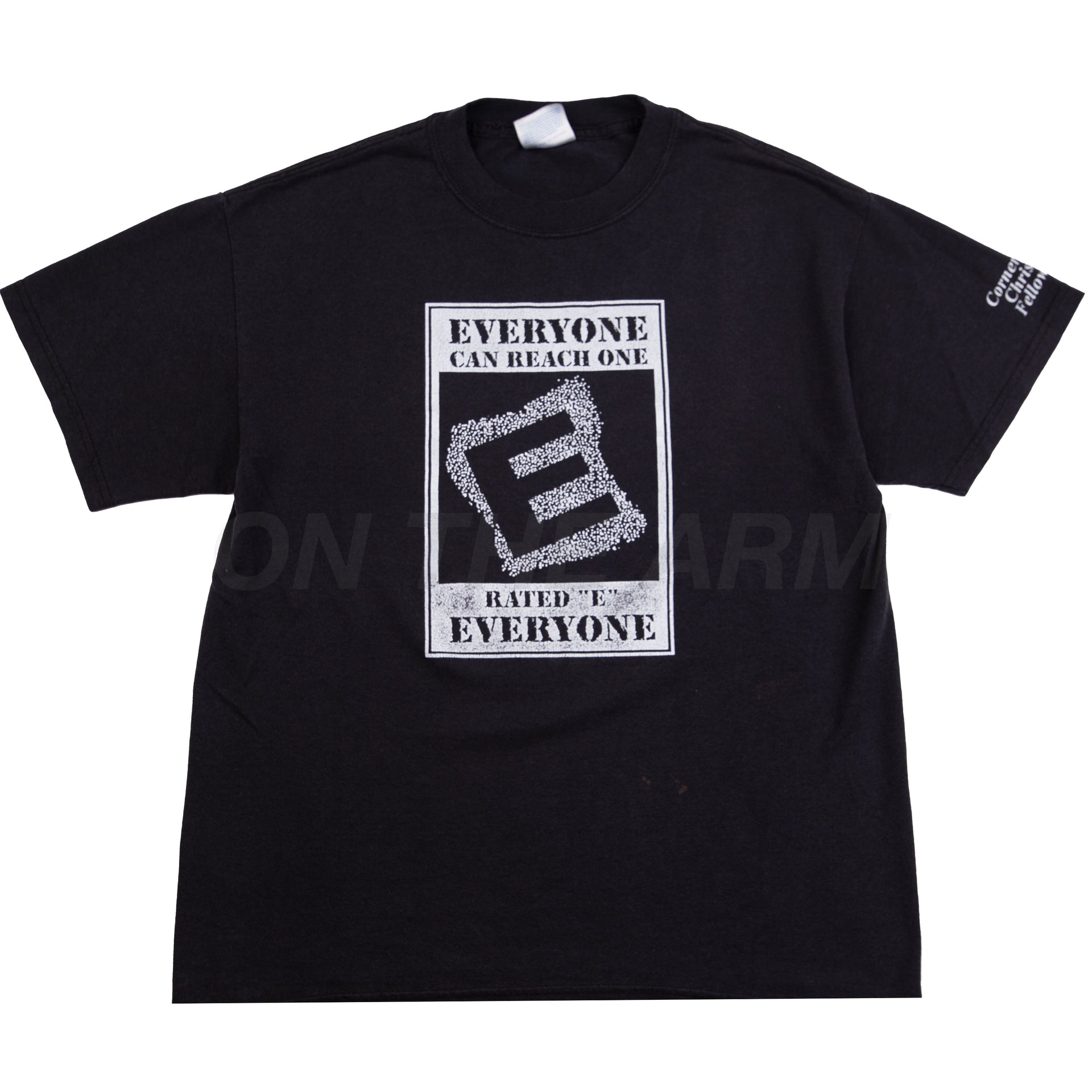 Vintage Black Rated E Christianity Tee (2000's)