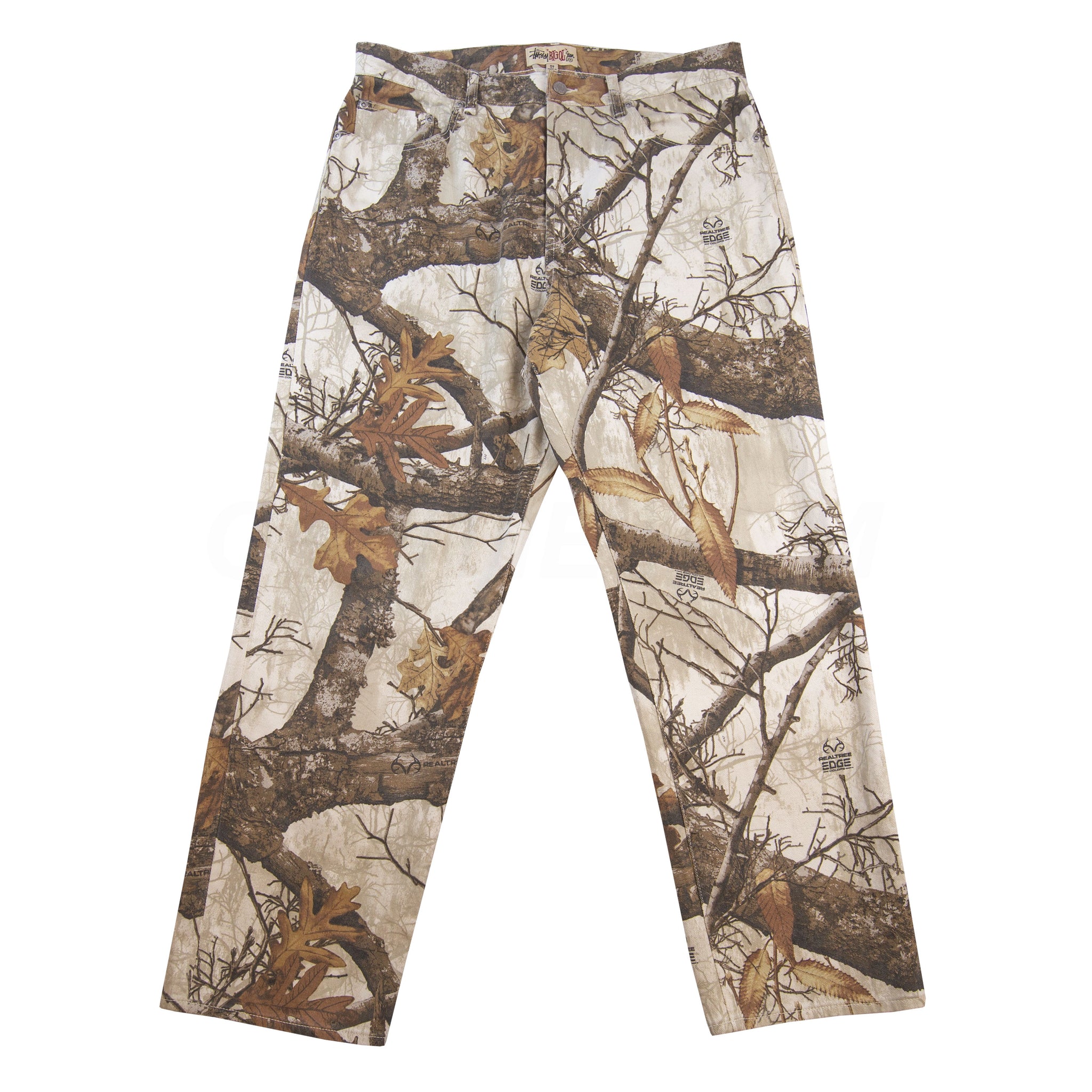 Stussy White Realtree Camo Big Ol Jeans PRE-OWNED