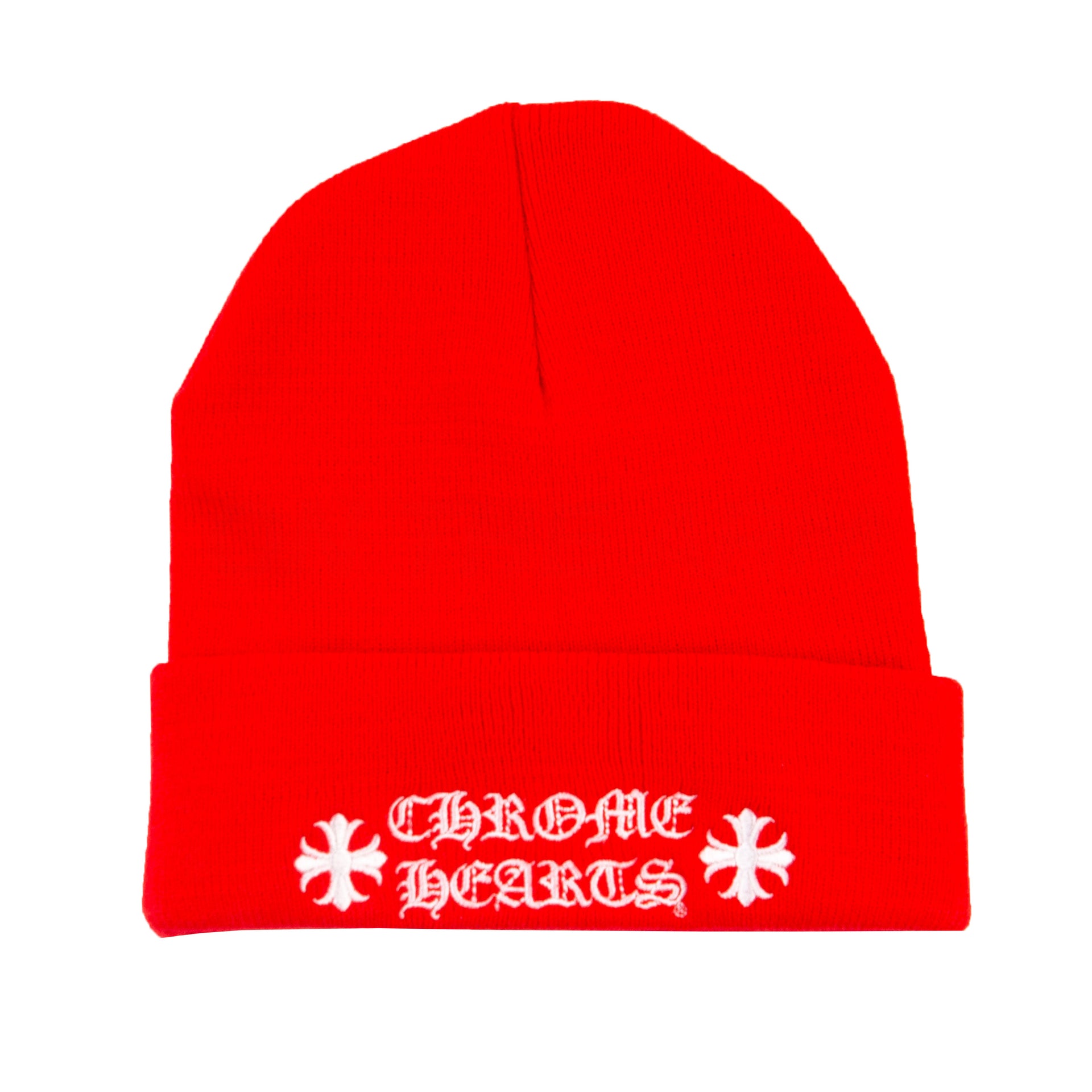Chrome Hearts Red Logo Beanie