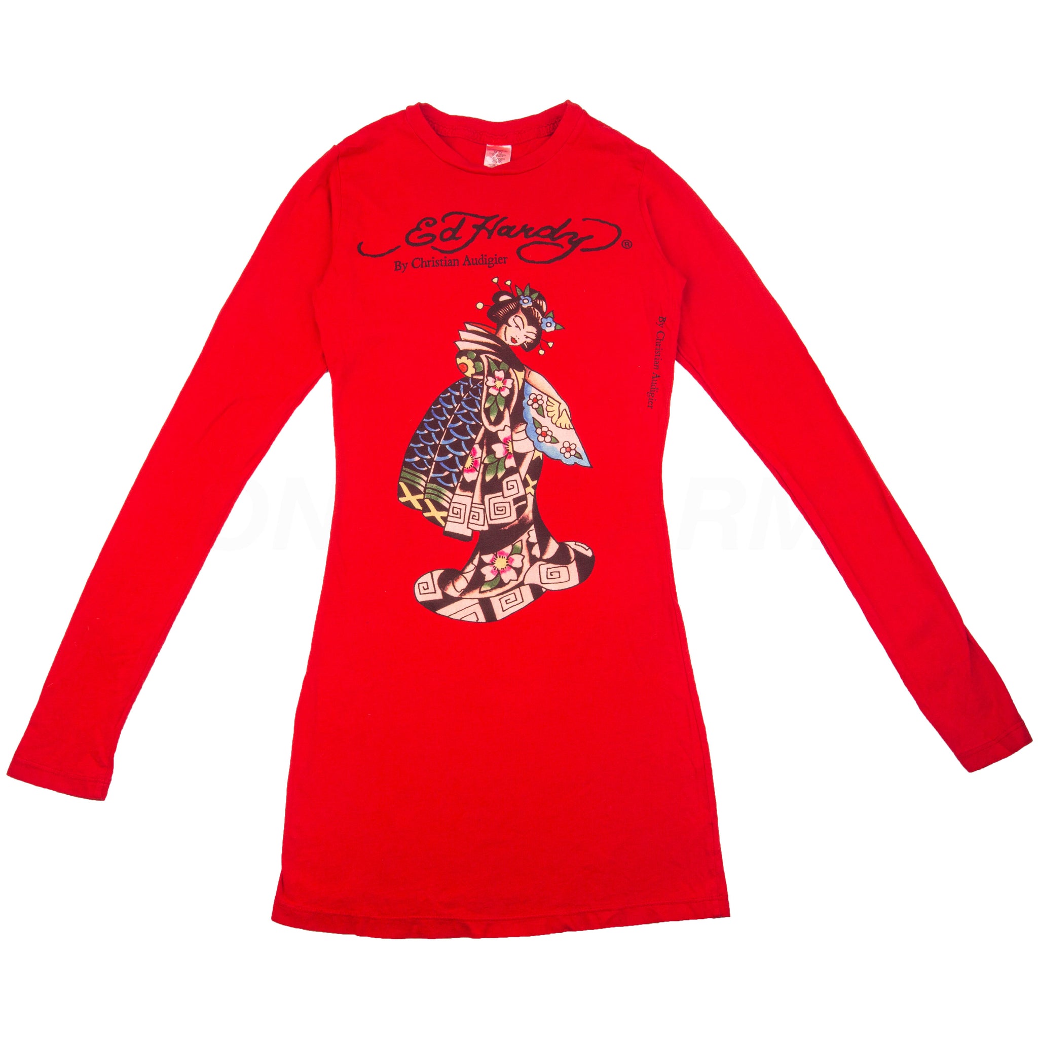 Vintage Red Ed Hardy Geisha L/S (2000's)