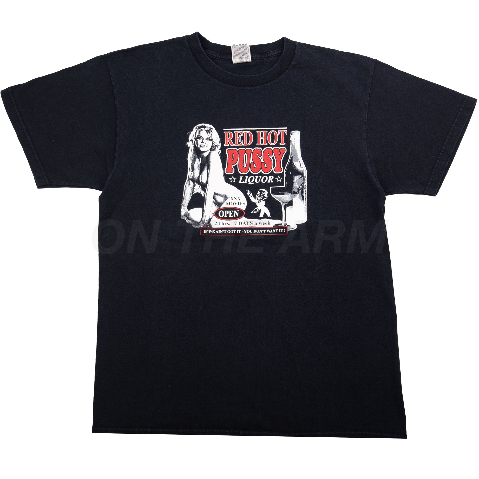 Vintage Black Red Hot Pussy Liquor Tee (2000's)