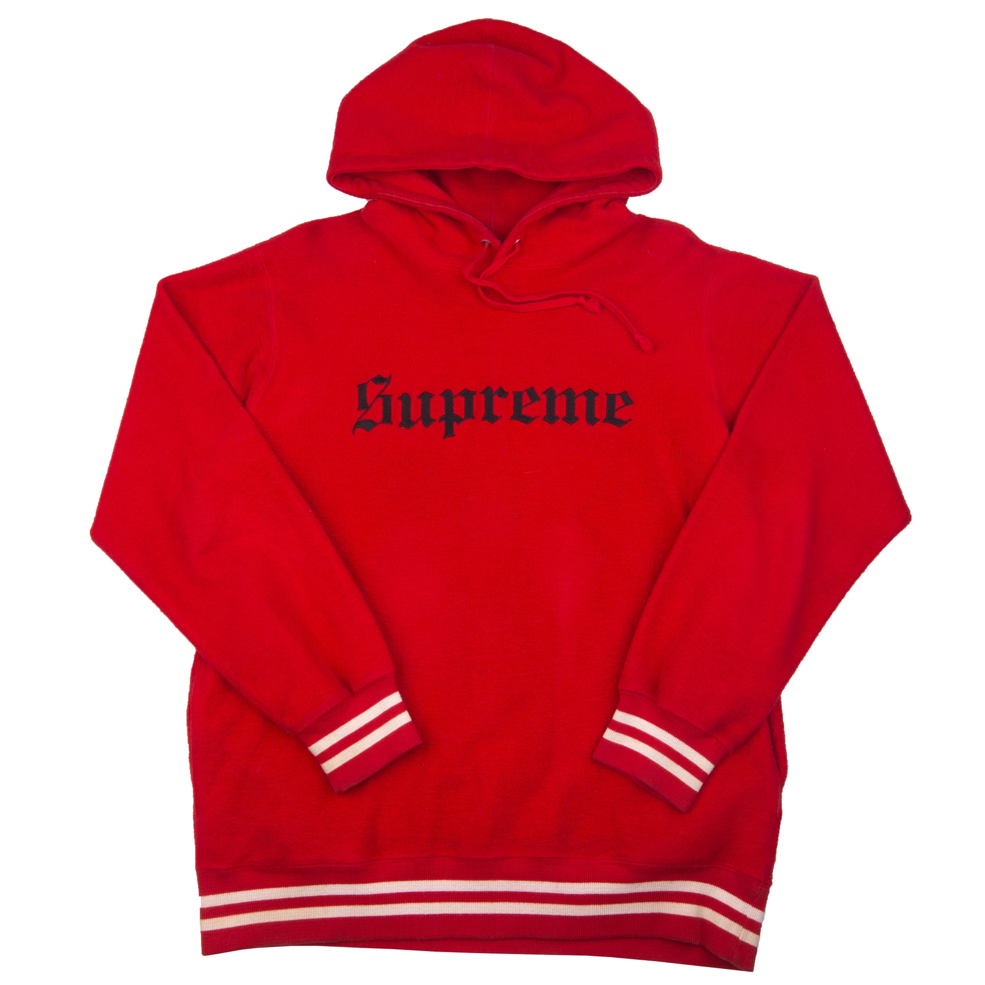 Supreme Red Reverse Old English Hoodie PRE-OWNED