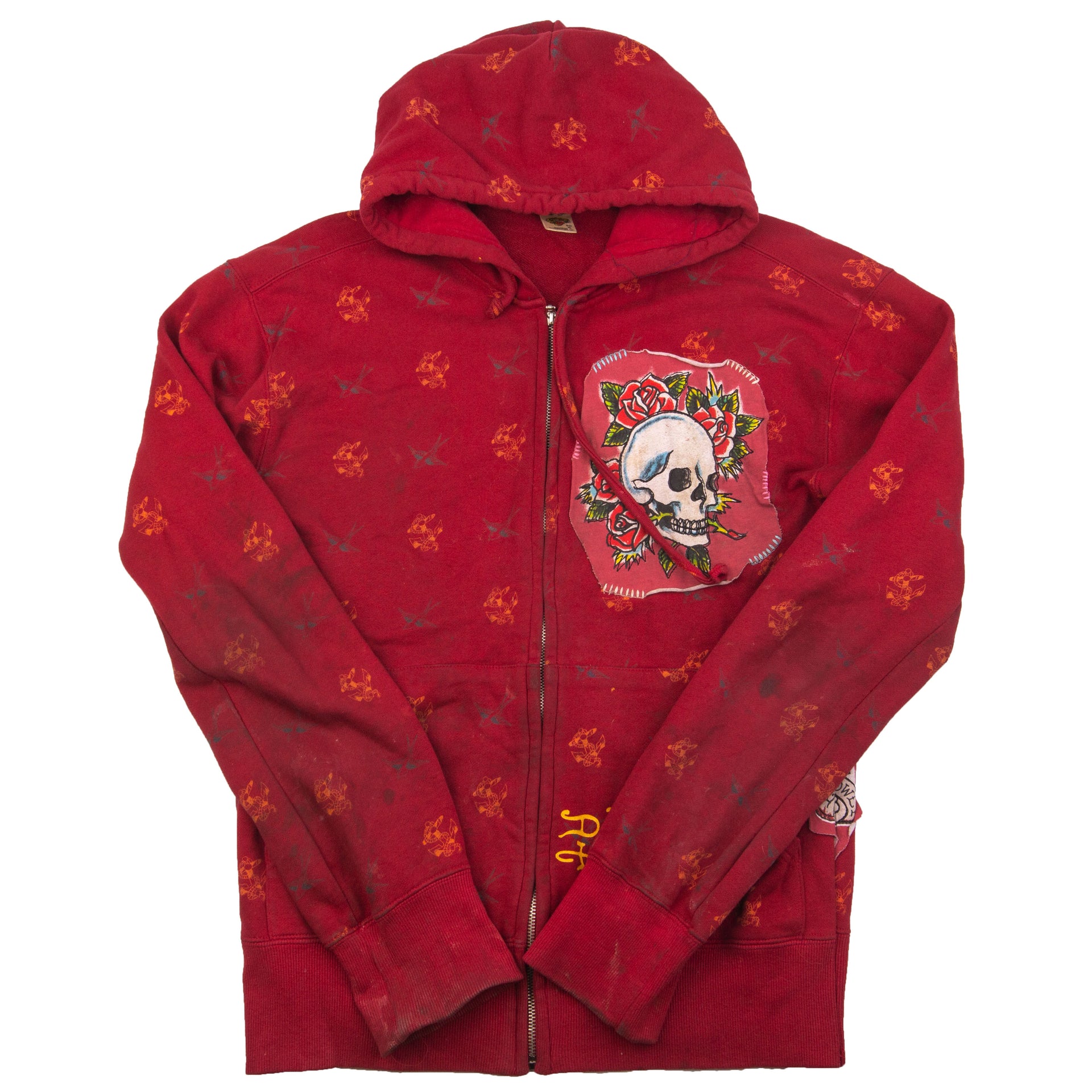 Vintage Red Ed Hardy Skull Patch Zip (2000's)