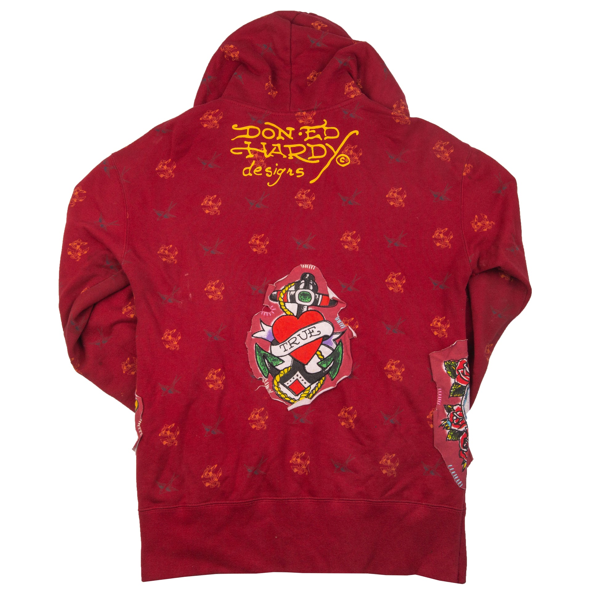 Vintage Red Ed Hardy Skull Patch Zip (2000's)