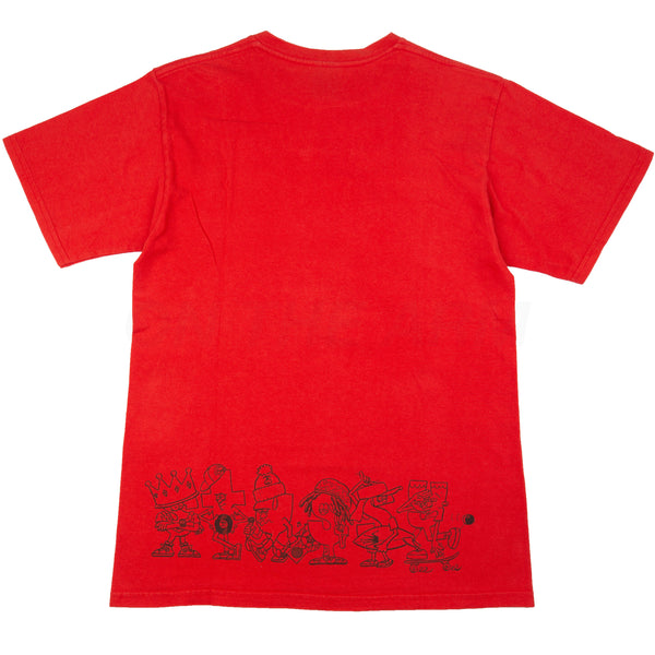 Stussy Red Record Tee (2000's) PRE-OWNED