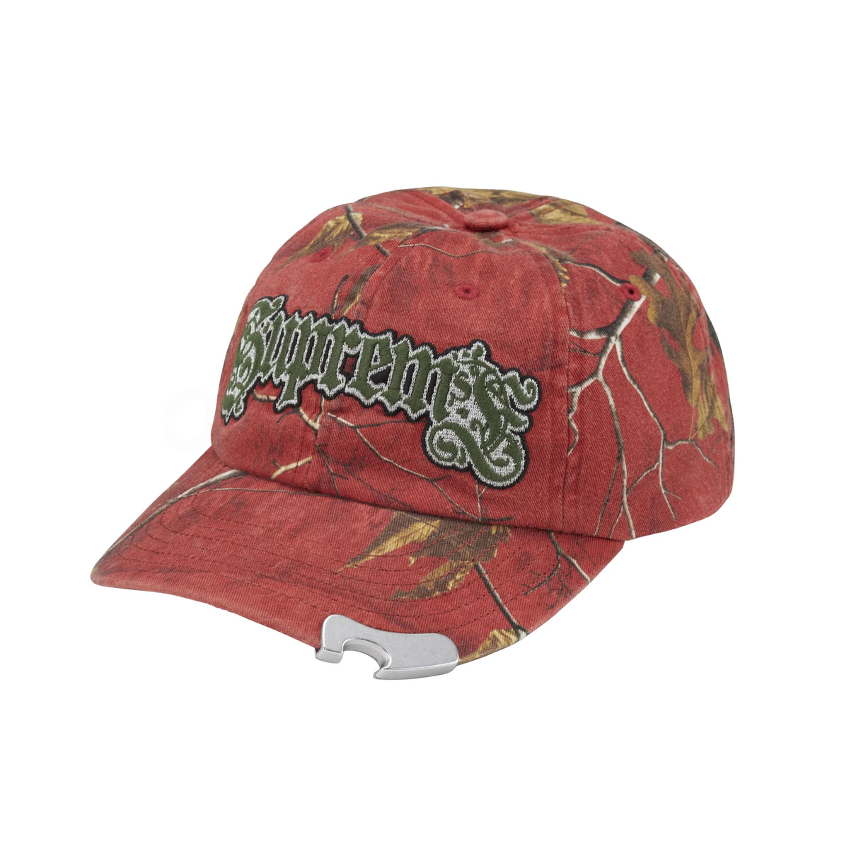 Supreme Xtra Red Camo Bottle Opener 6-Panel Hat