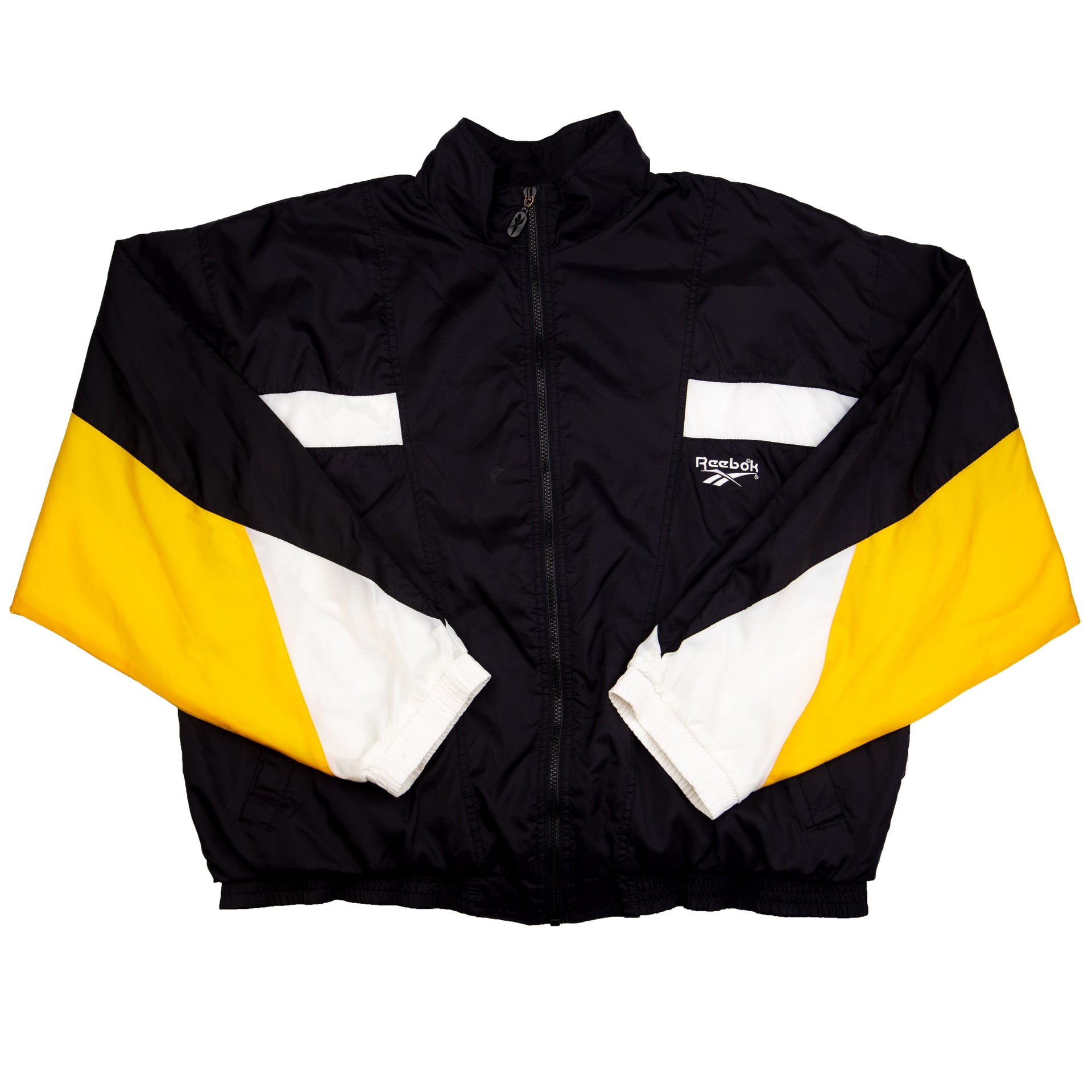 Vintage Black/Yellow Reebok Zip Jacket (1990's)