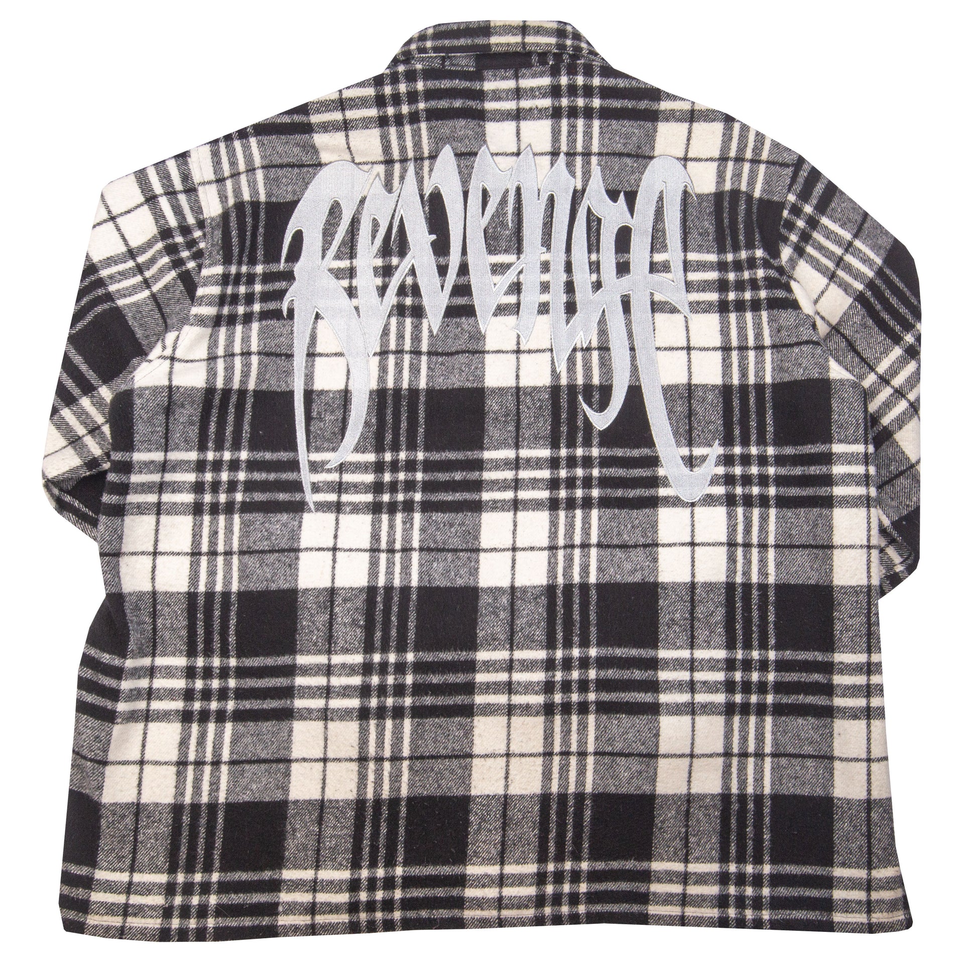 Revenge Black/White Plaid Zip Flannel PRE-OWNED