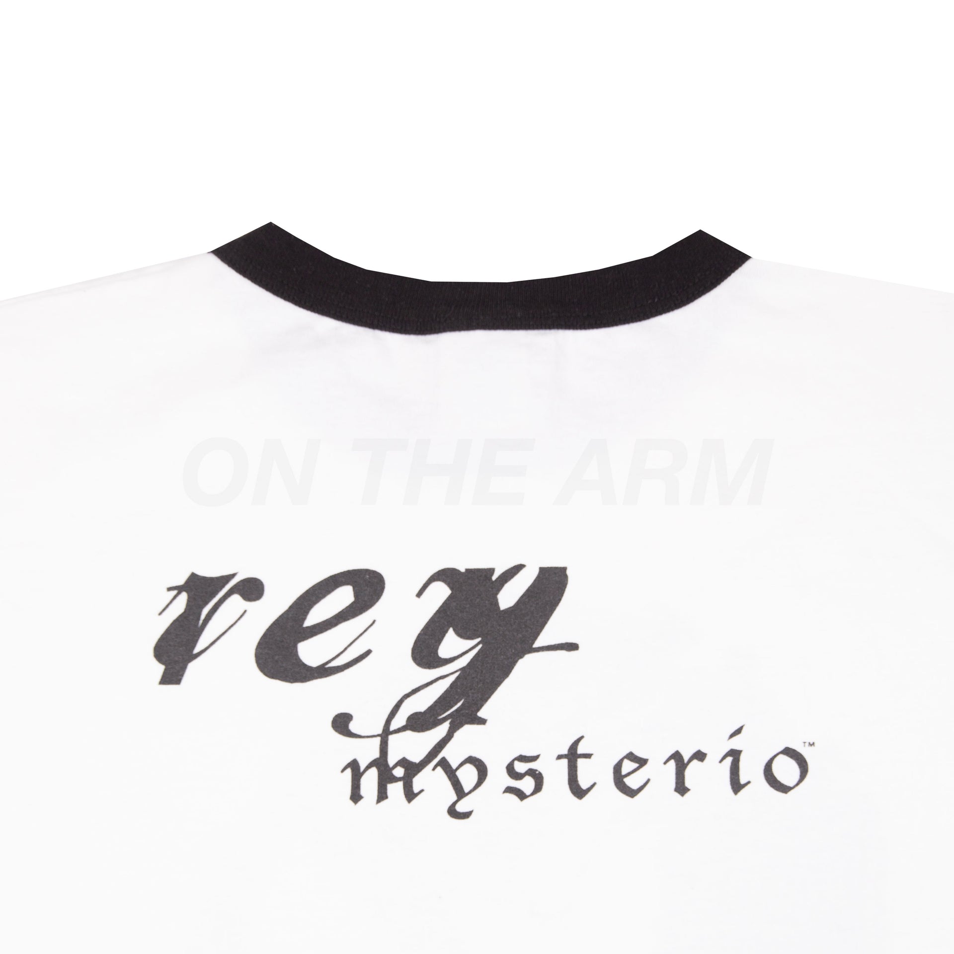 Vintage White/Black WWE Rey Mysterio Ringer Tee (2000's)
