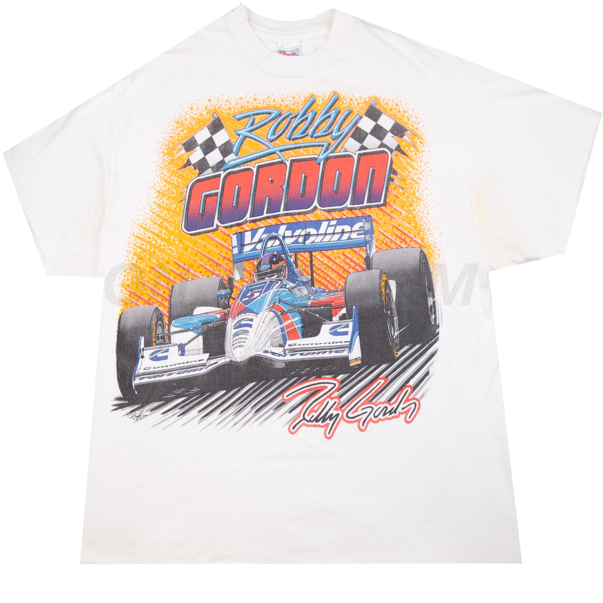 Vintage White Robby Gordon Racing Tee (2000's)