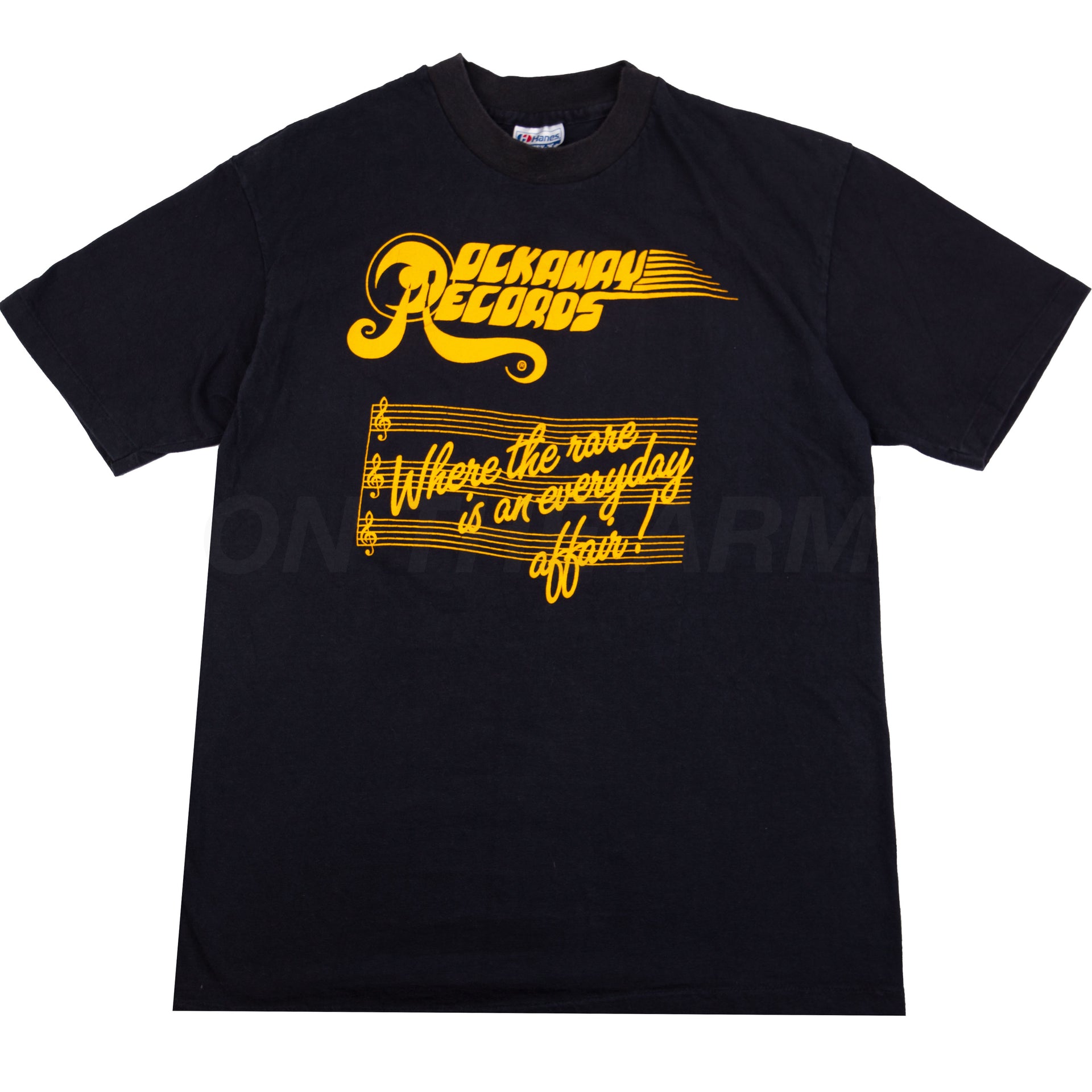 Vintage Black Rockaway Records Tee (1990's)