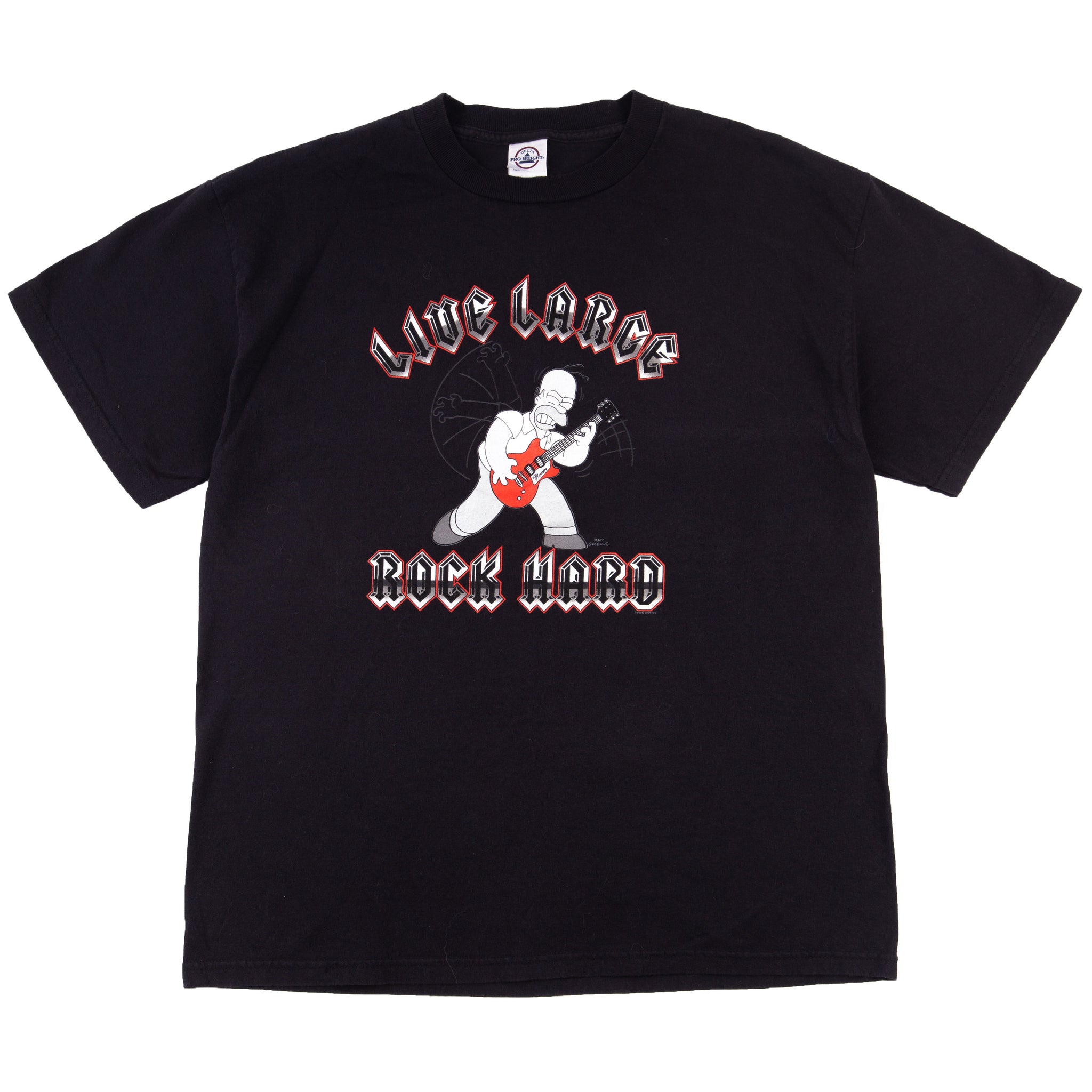 Vintage Black Homer Simpson Live Large Tee (2000's)