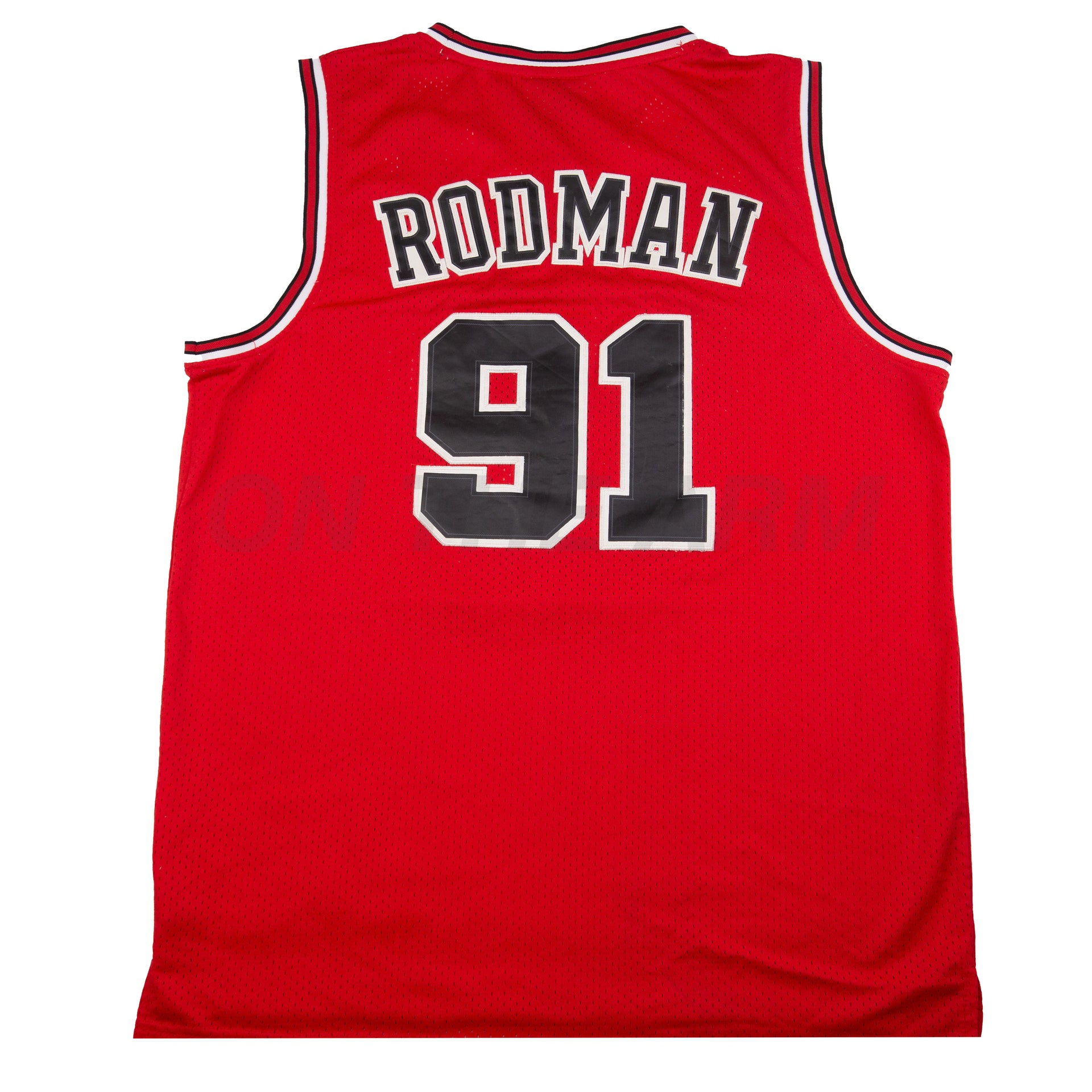 Vintage Red Adidas Chicago Bulls Rodman Jersey (2000's)