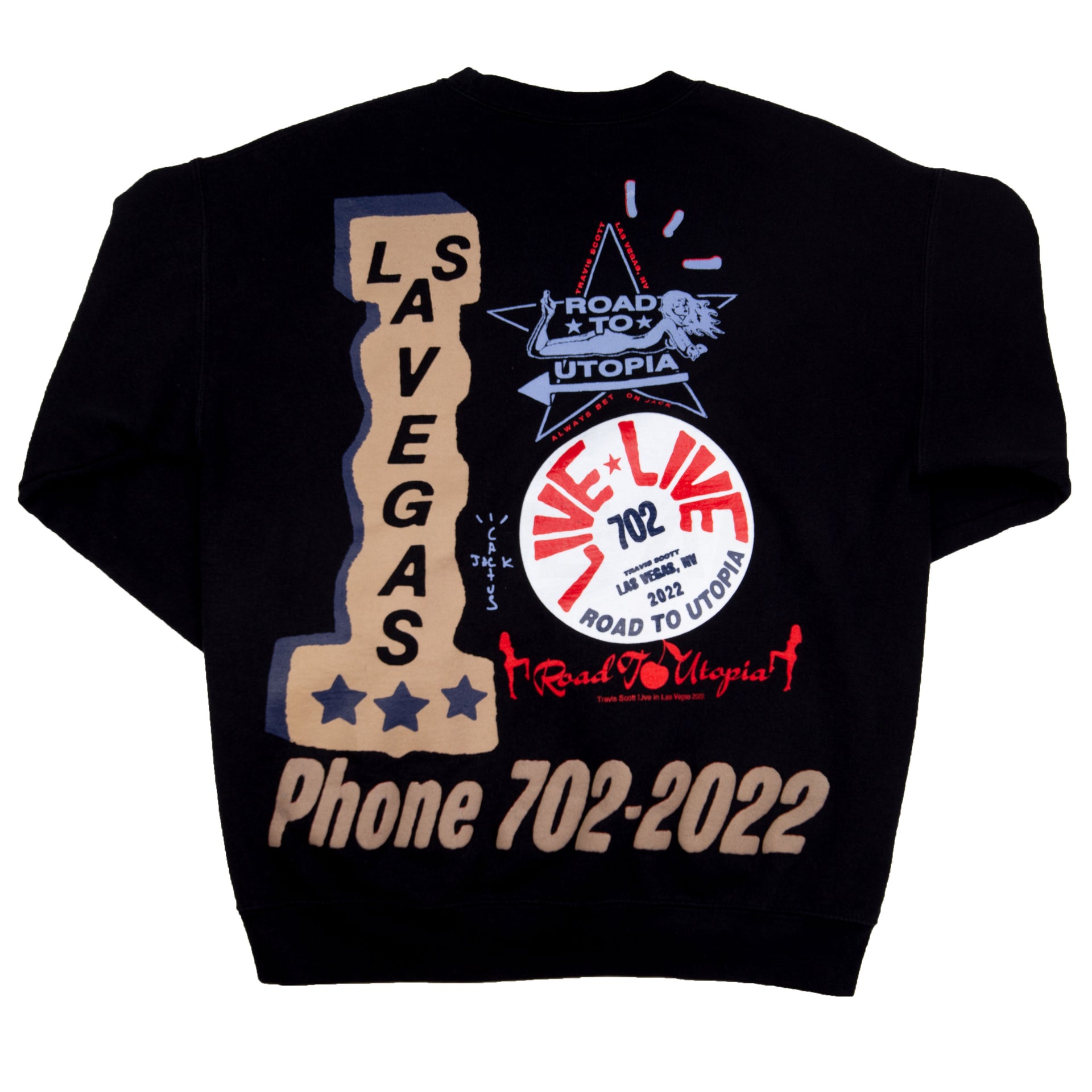 Travis Scott Black Road To Utopia Las Vegas Crew PRE-OWNED