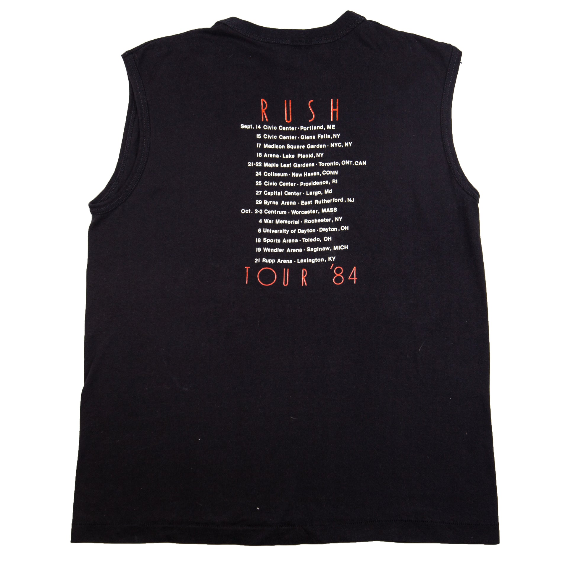 Vintage Black Rush Tour Sleeveless Tee (1984)