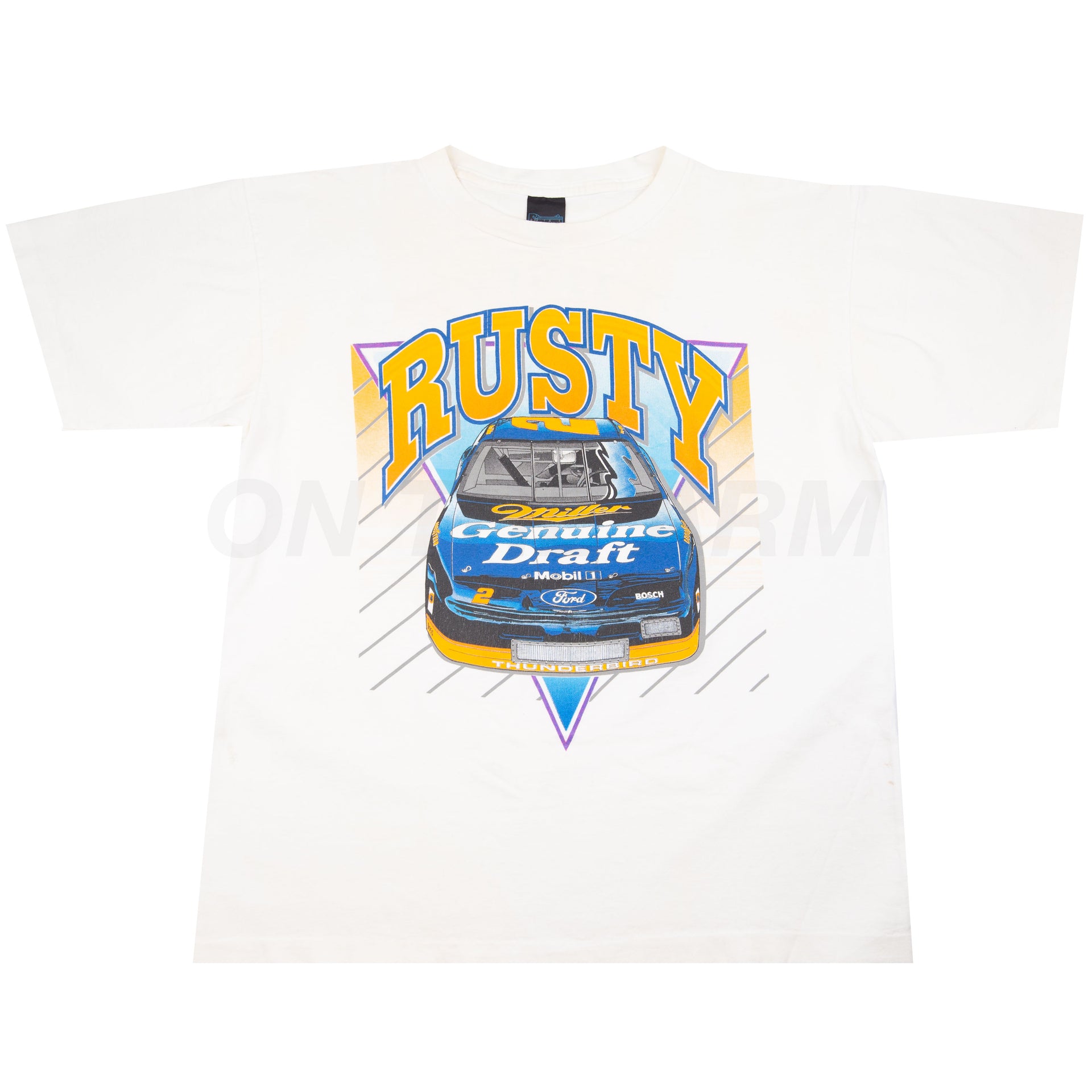 Vintage White Rusty Wallace Miller Lite Racing Tee (2000's)