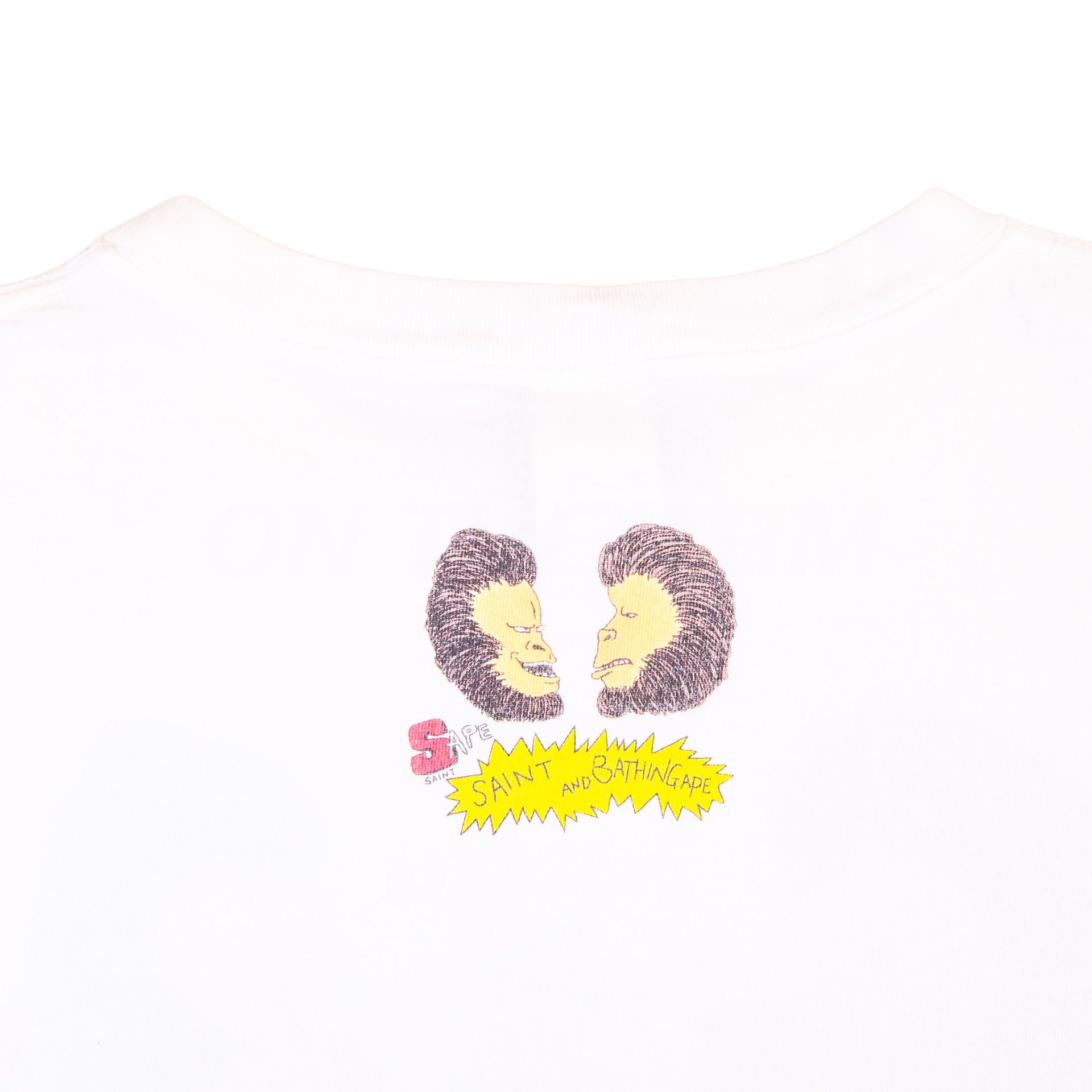 Bape White Saint Michael Beavis And Butthead Tee PRE-OWNED