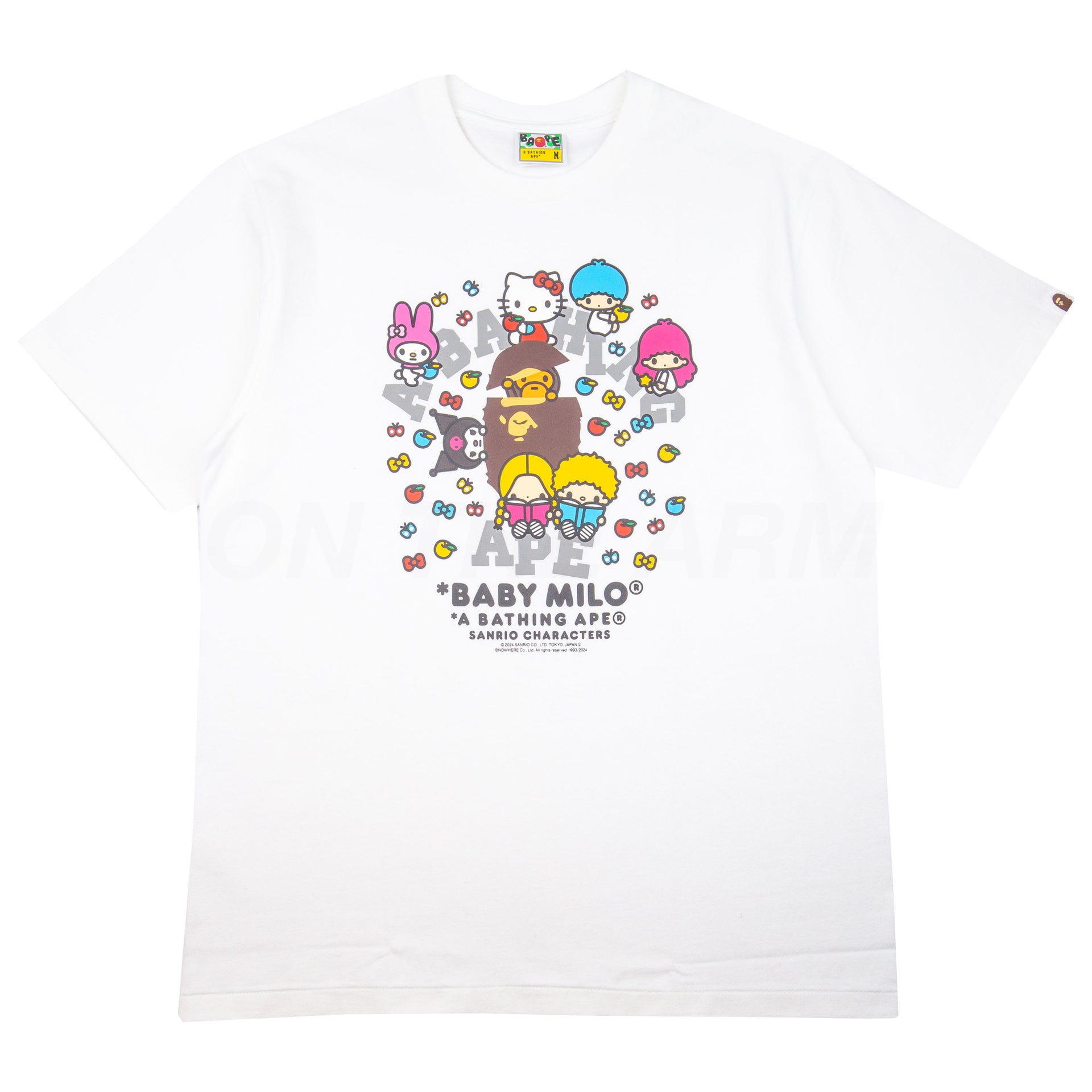 Bape White Sanrio Characters College Tee #2