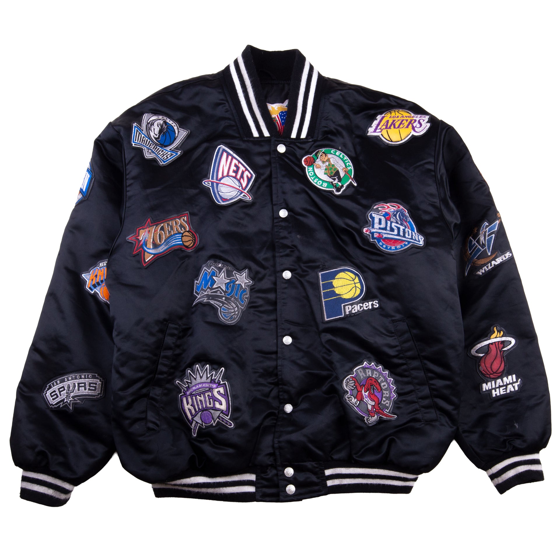 Vintage Black NBA Jeff Hamilton Satin Jacket (2000's)