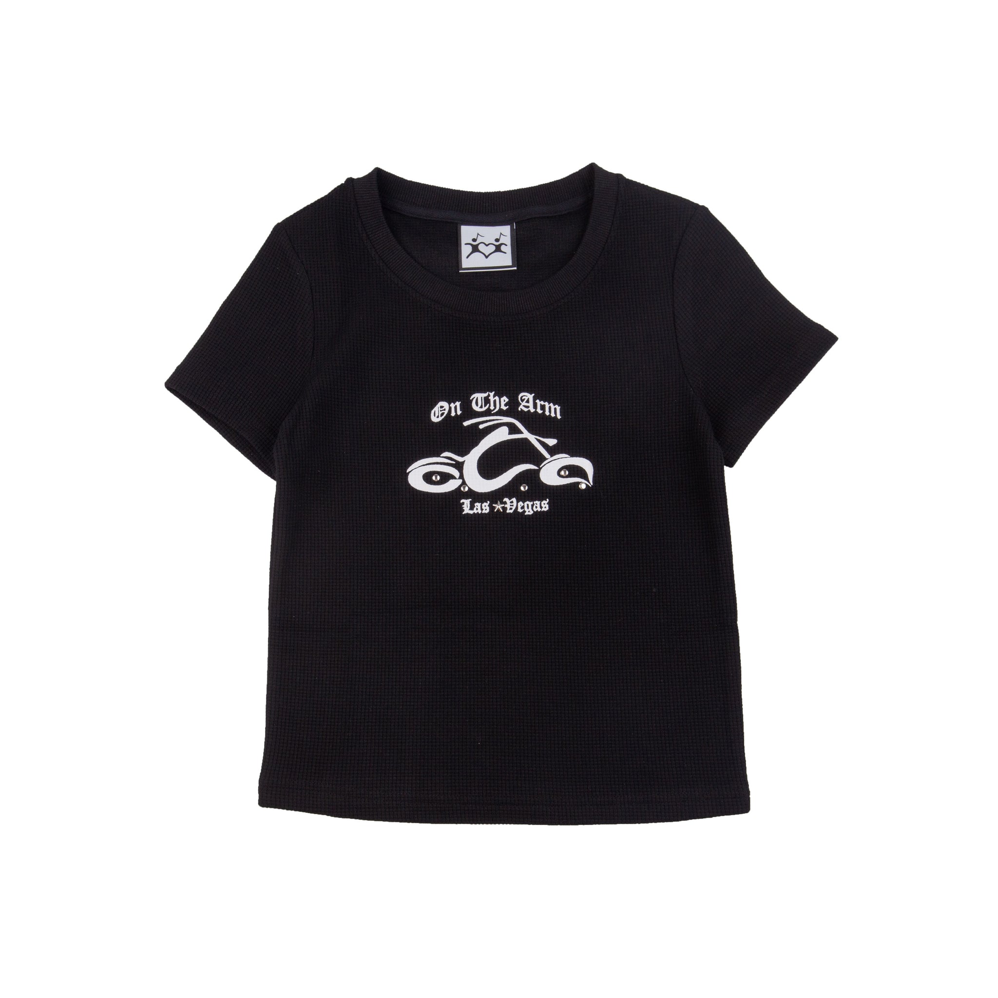 OTA Black Studded Biker BB Thermal Tee