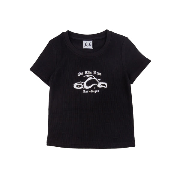OTA Black Studded Biker BB Thermal Tee