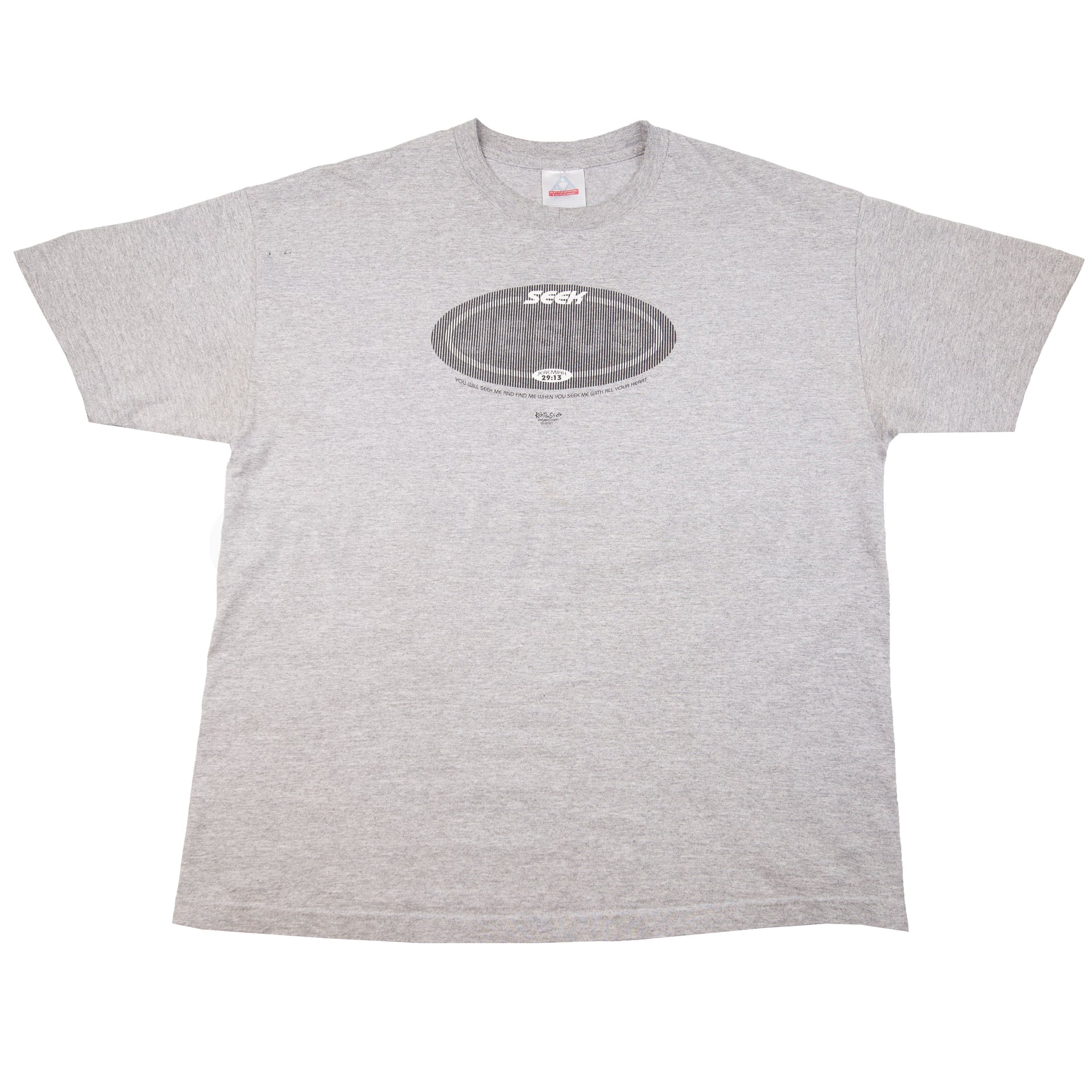 Vintage Grey Seek Jesus Jeremiah 29:13 Tee (2001)