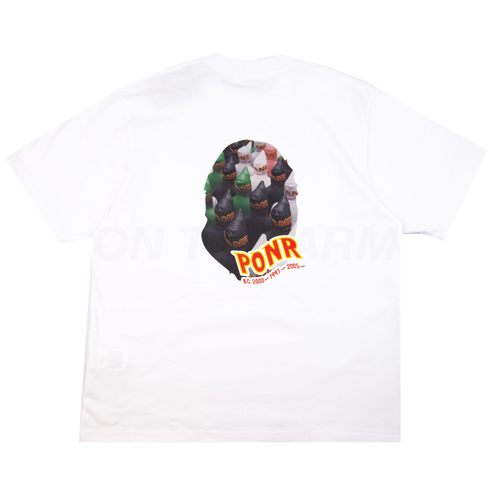 Bape White Shark Seijin Ape Head Relaxed Fit Tee