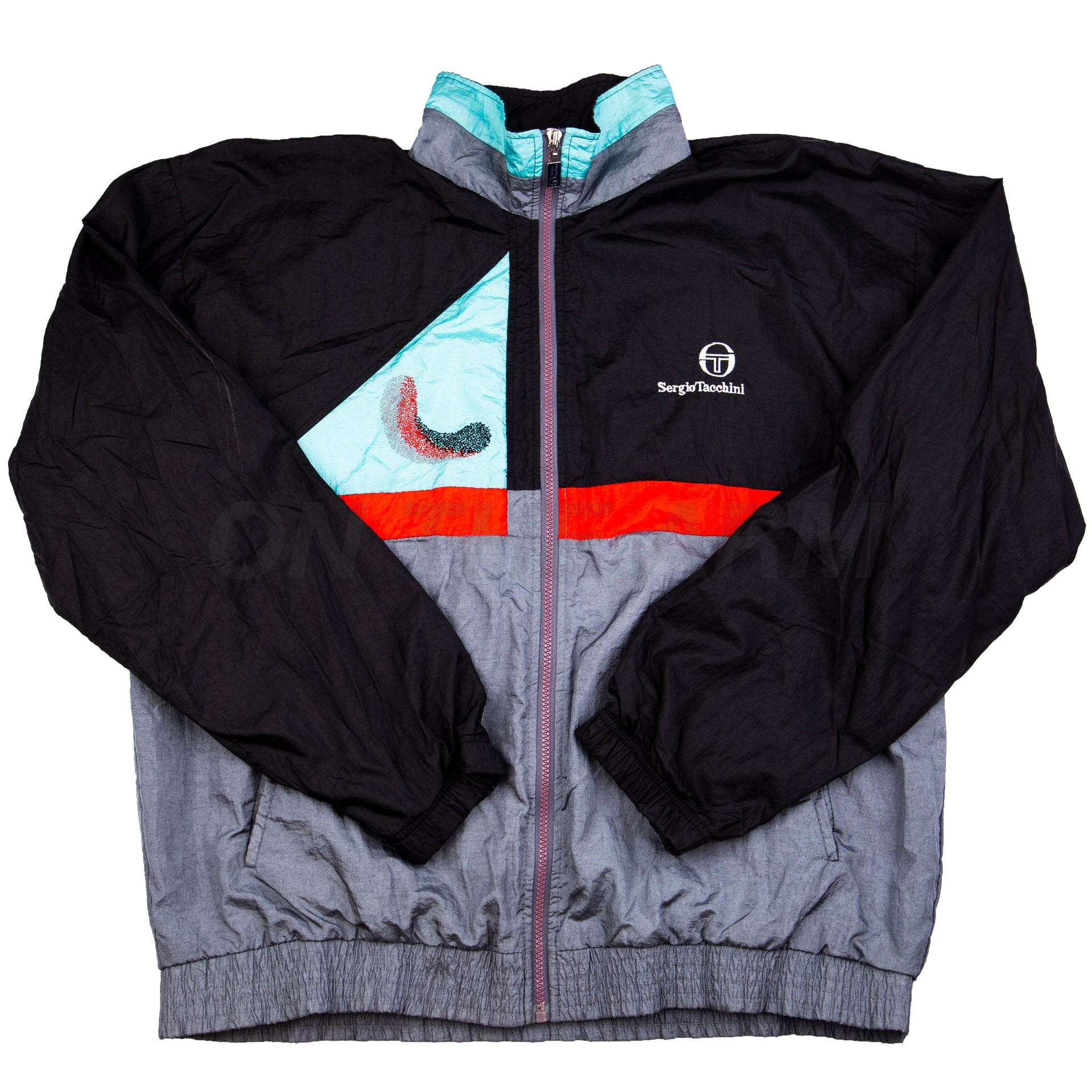 Vintage Black Sergio Tacchini Zip Jacket