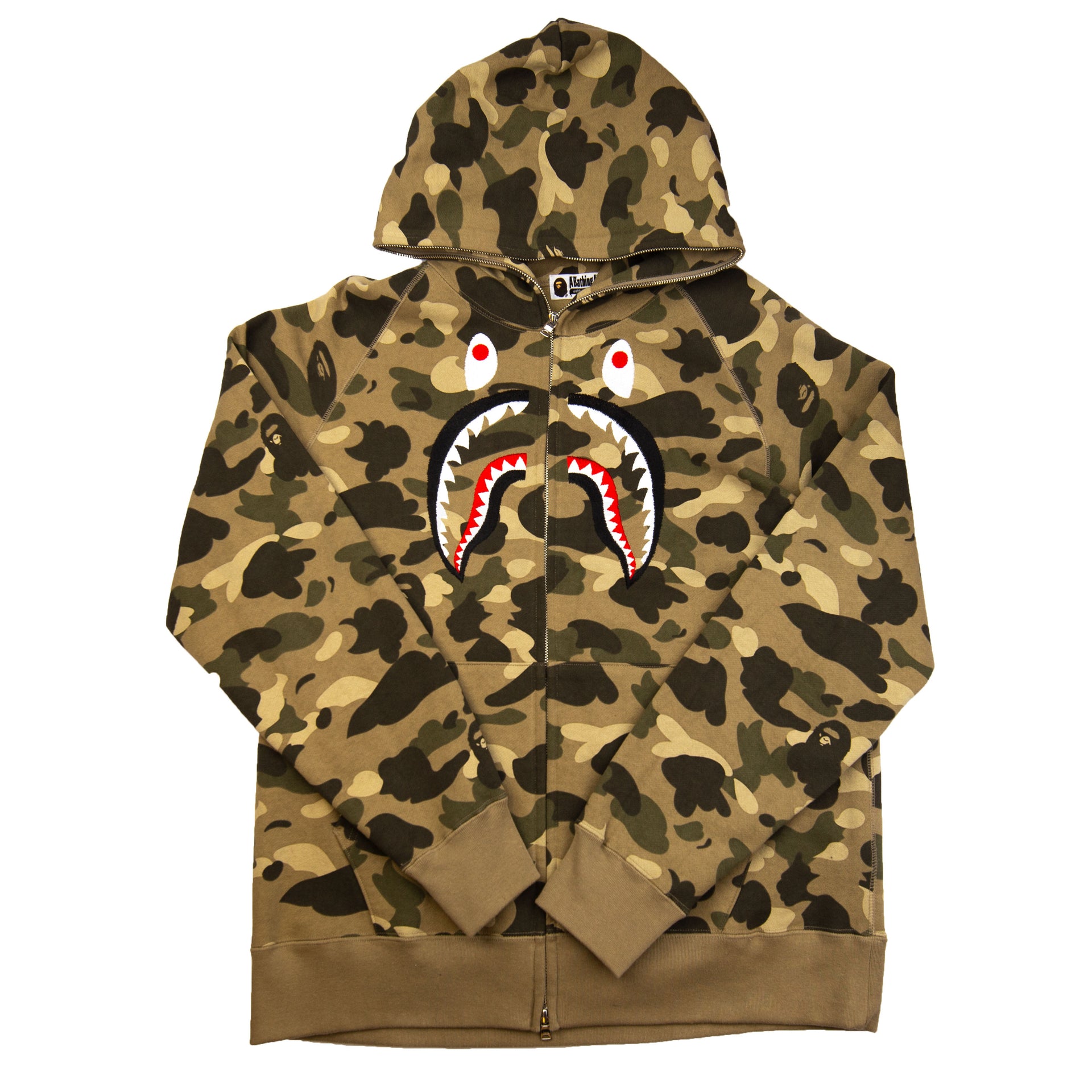 Bape Olive Camo Shark Full Zip PRE-OWNED