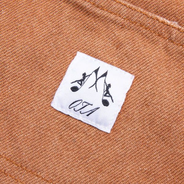 OTA Burnt Sienna Damaged Double Knee Denim Work Shorts