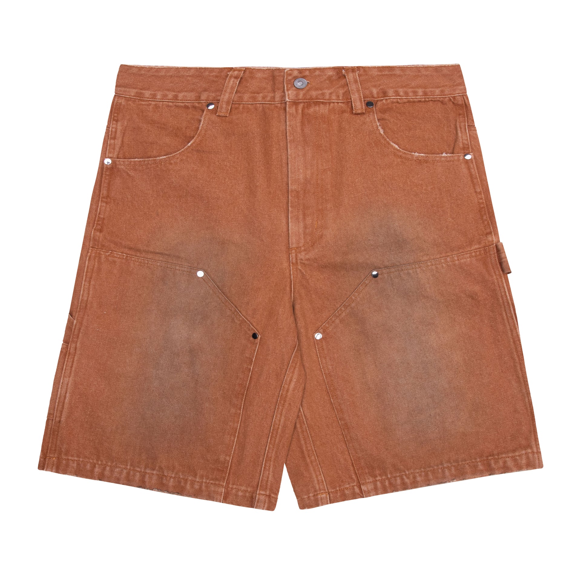 OTA Burnt Sienna Damaged Double Knee Denim Work Shorts