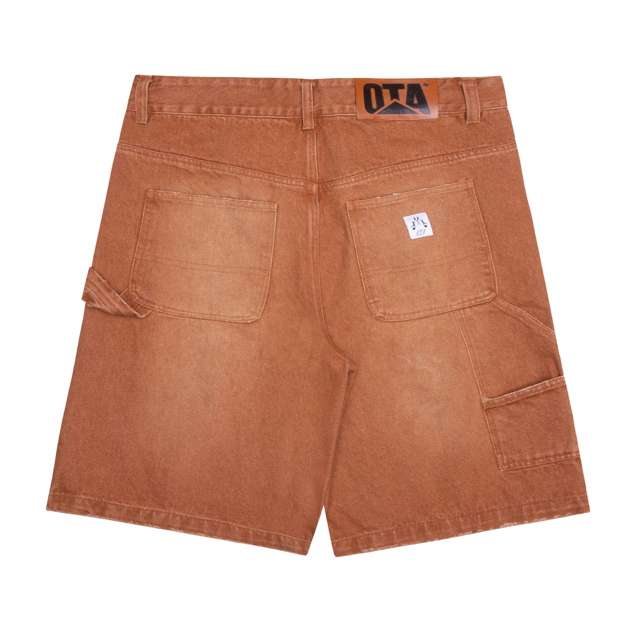 OTA Burnt Sienna Damaged Double Knee Denim Work Shorts