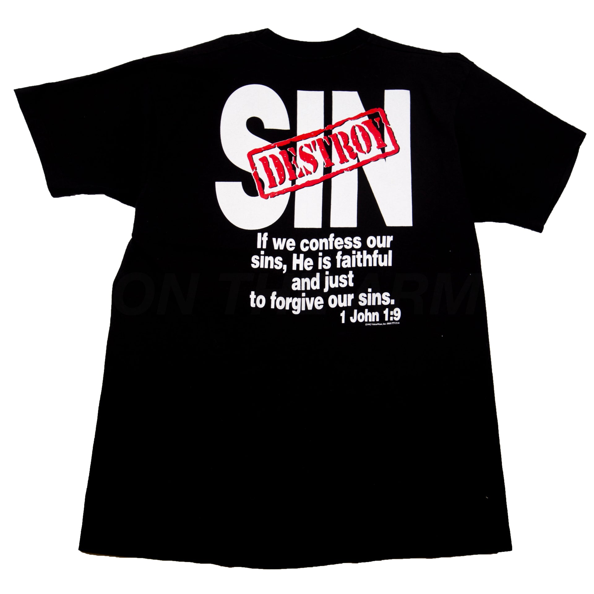 Vintage Black Salvation Without Repentance Tee (1992)
