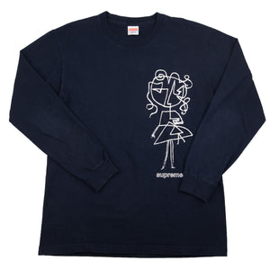 Supreme Navy Sketch L/S PRE-OWNED