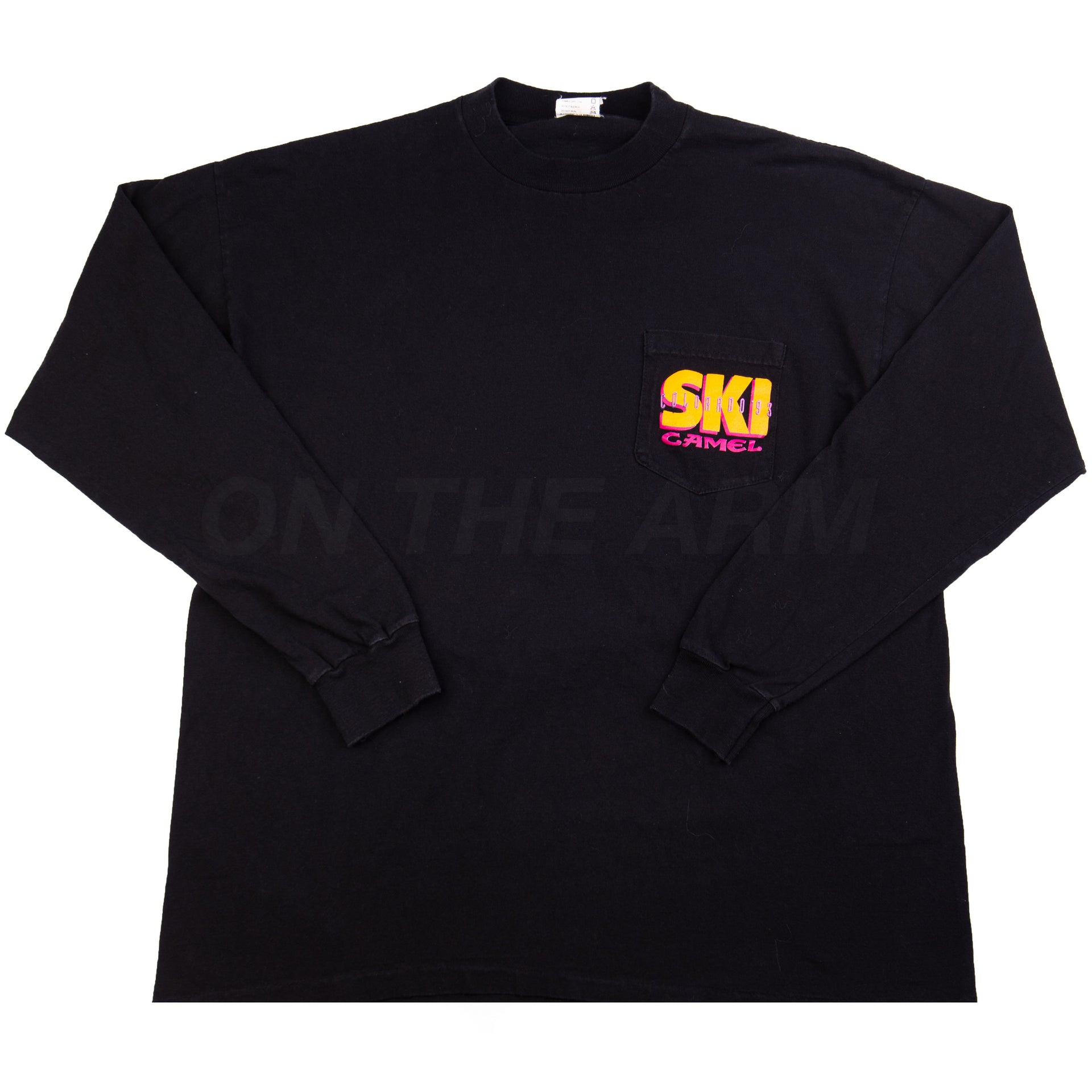 Vintage Black Joe Camel Cigarettes Ski Pocket L/S (1993)