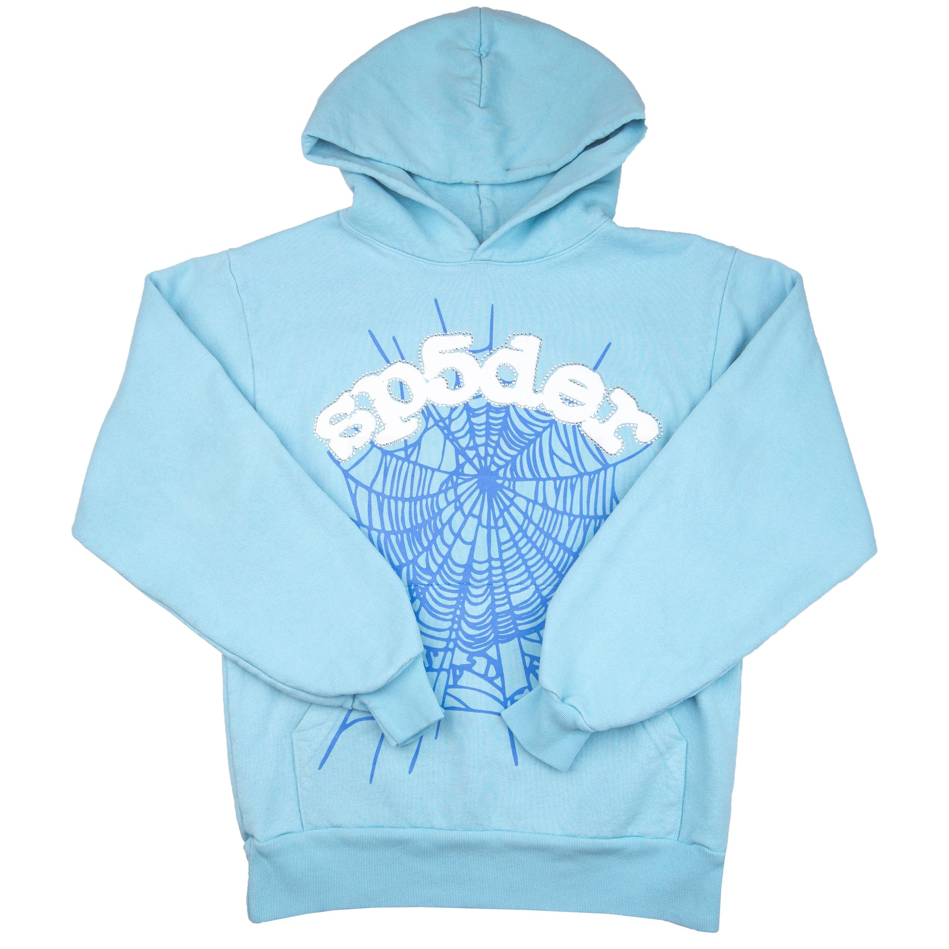 SPIDER Sky Blue Web Hoodie