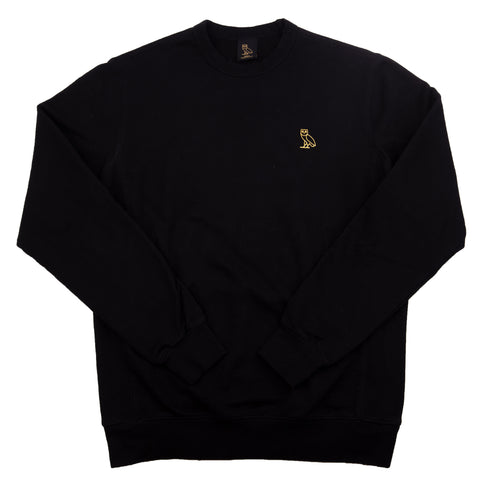 OVO Black Small Owl Logo Crew PRE-OWNED